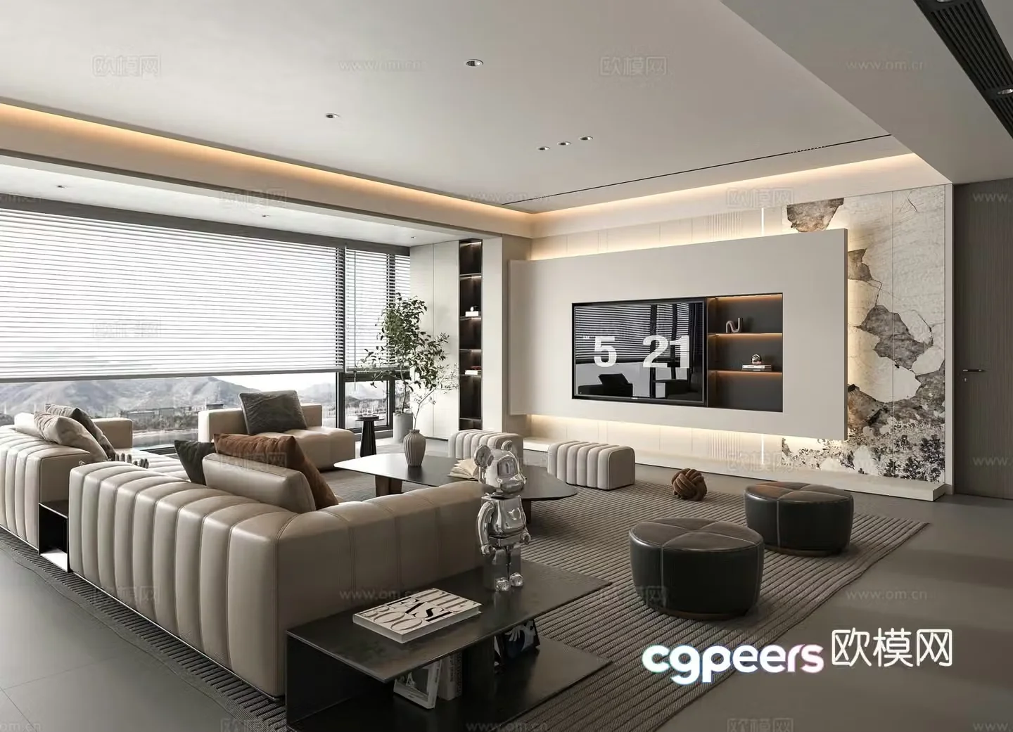 Modern living room 3d model
