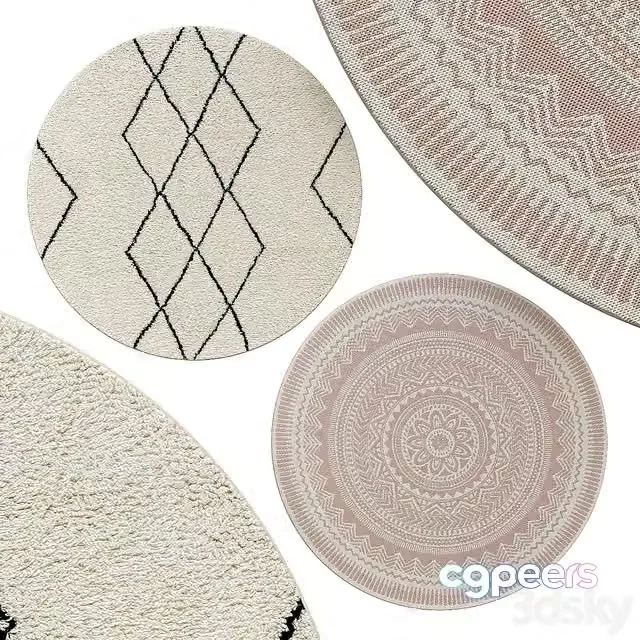 3ds Max Free – Circle rugs by Benuta No. 009