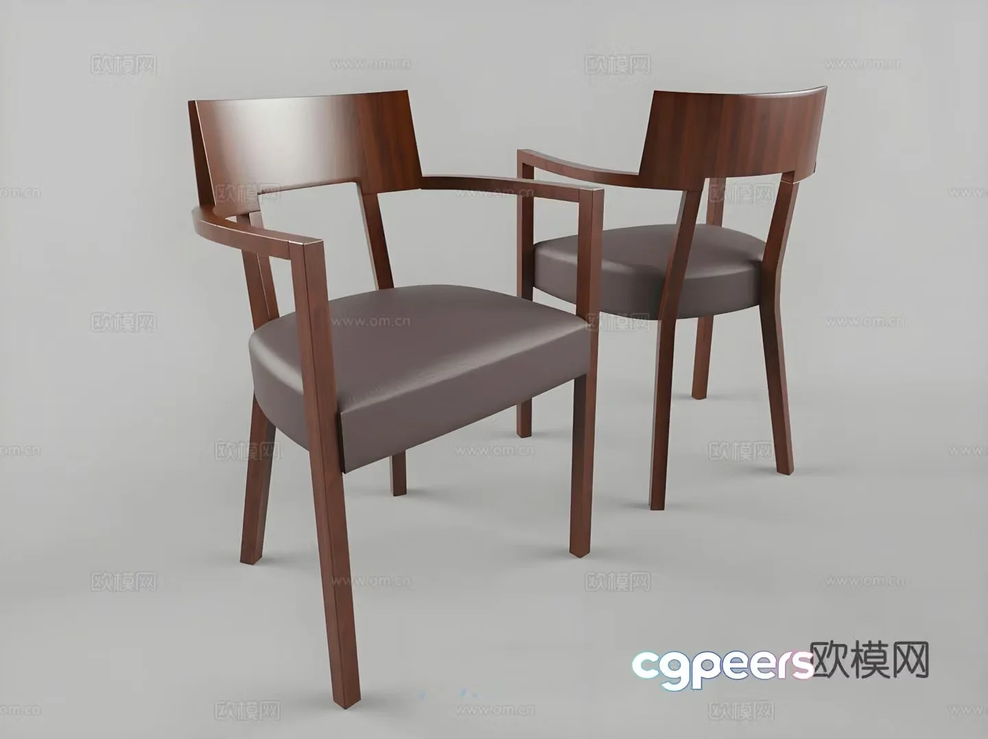 Leisure chair solid wood chair dining chair tea chair armchair 3d model