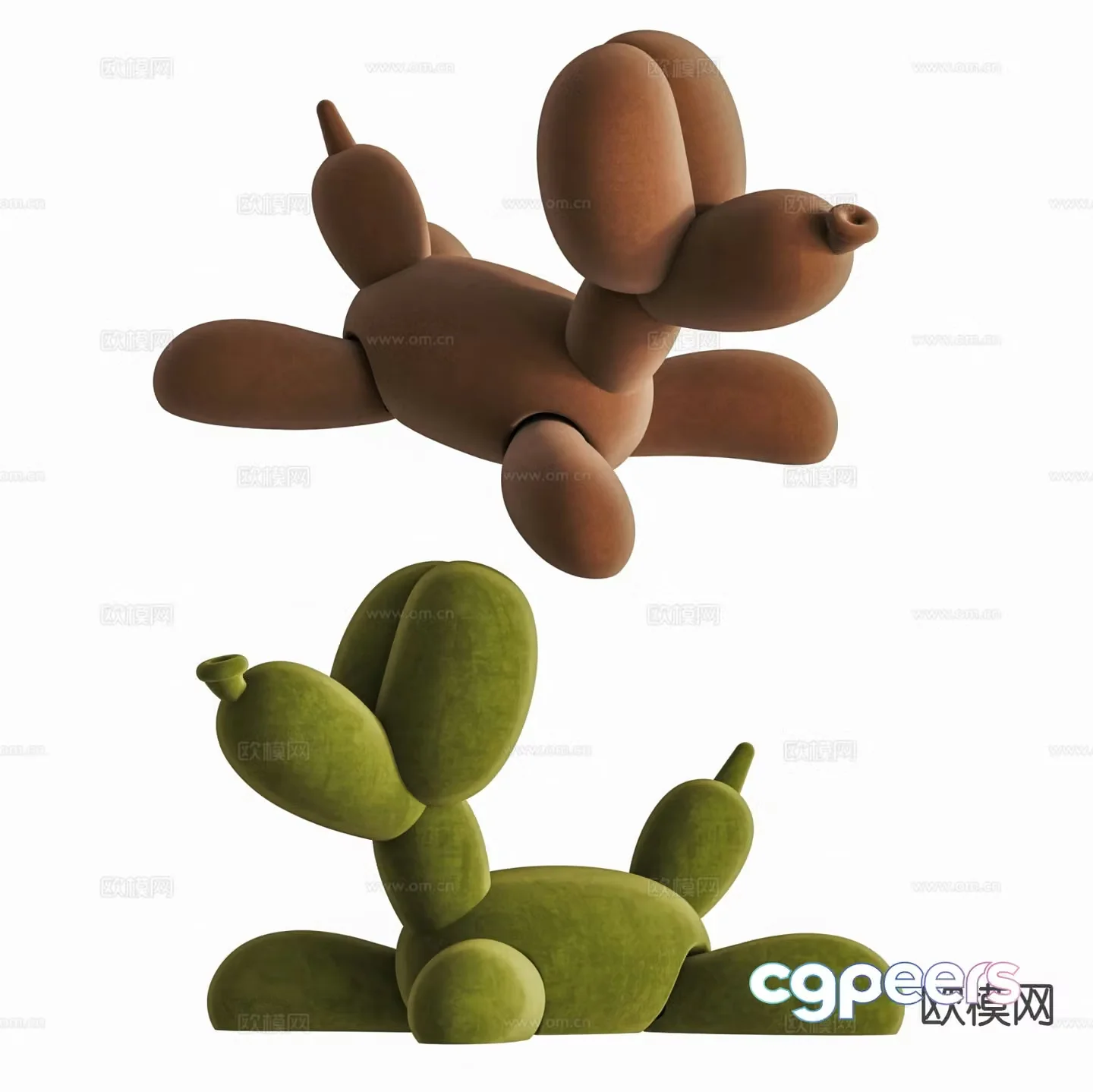 Modern balloon dog doll 3d model