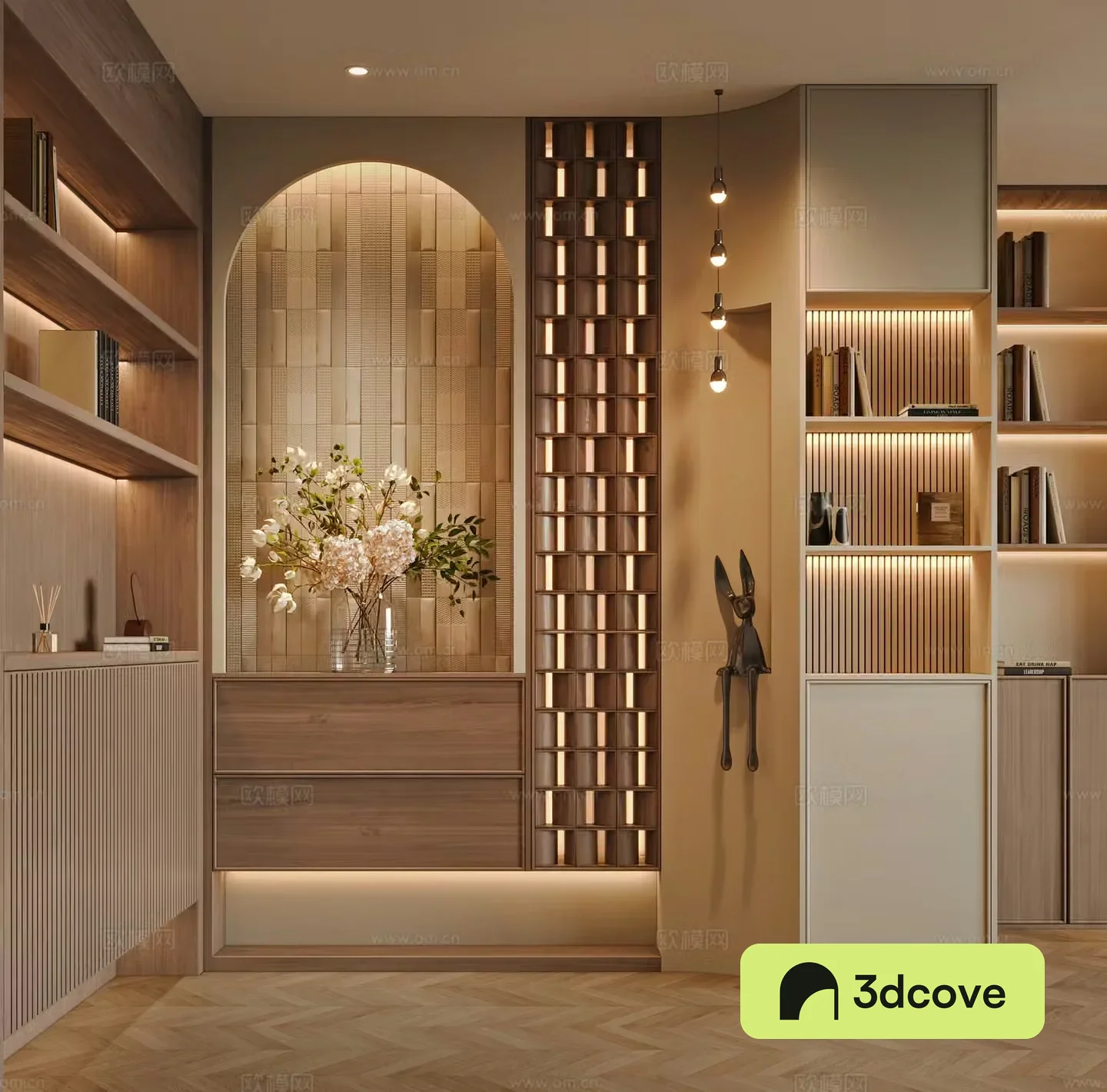 Middle-aged style entrance 3D model