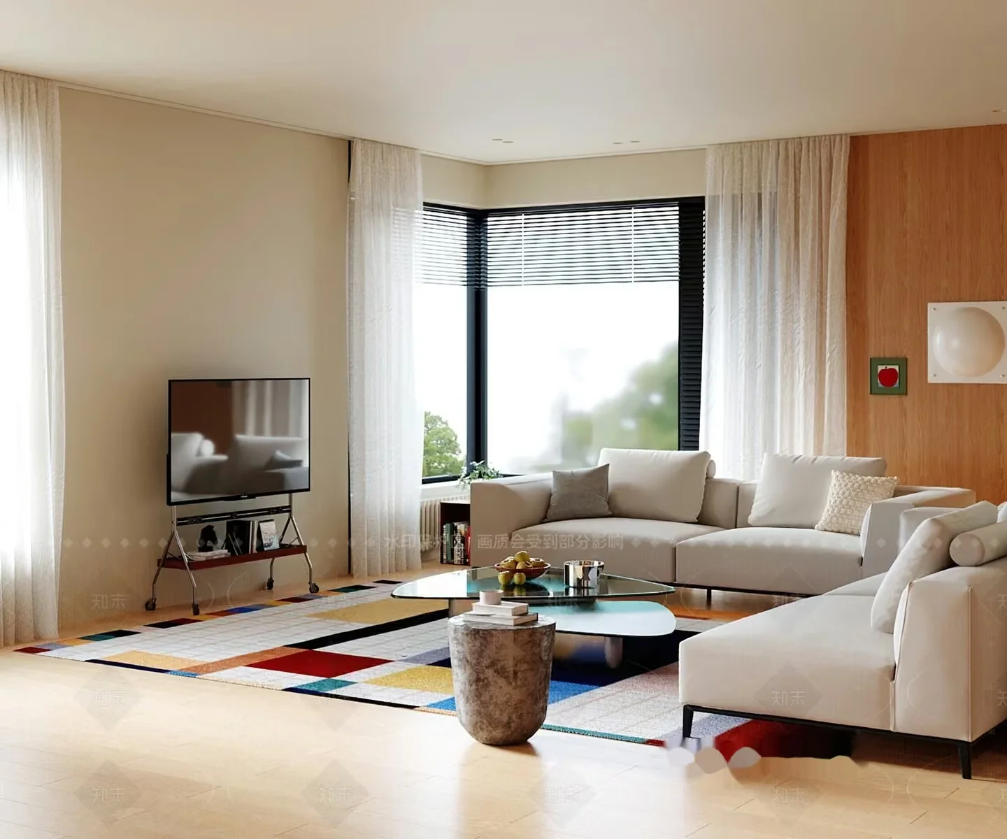 Modern Living Room 3D Model – 12783 – VRAY Render