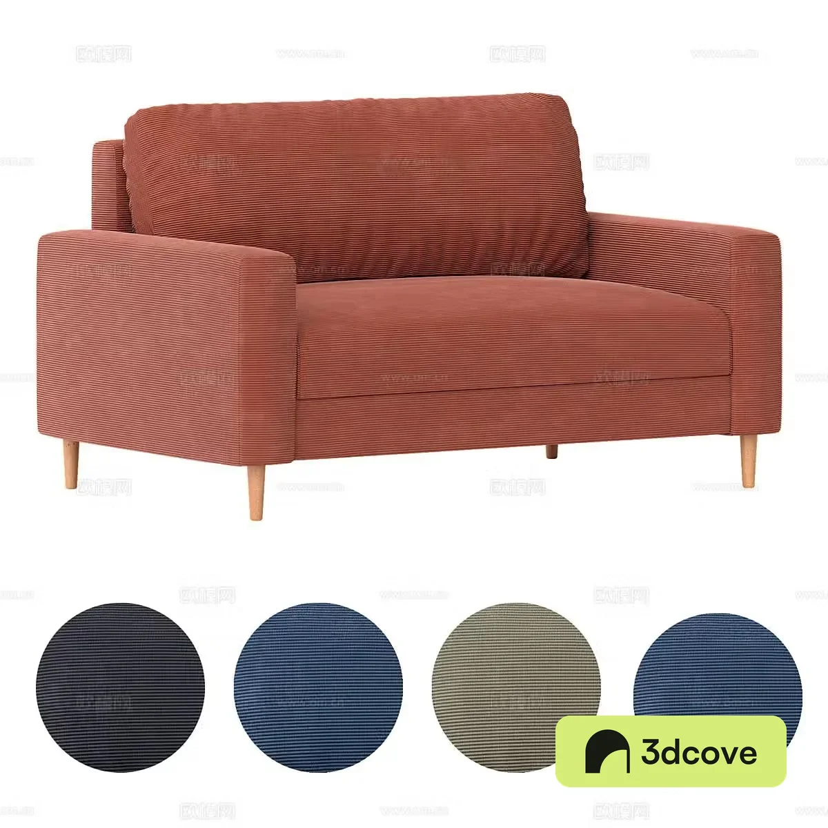 Double sofa upholstered sofa