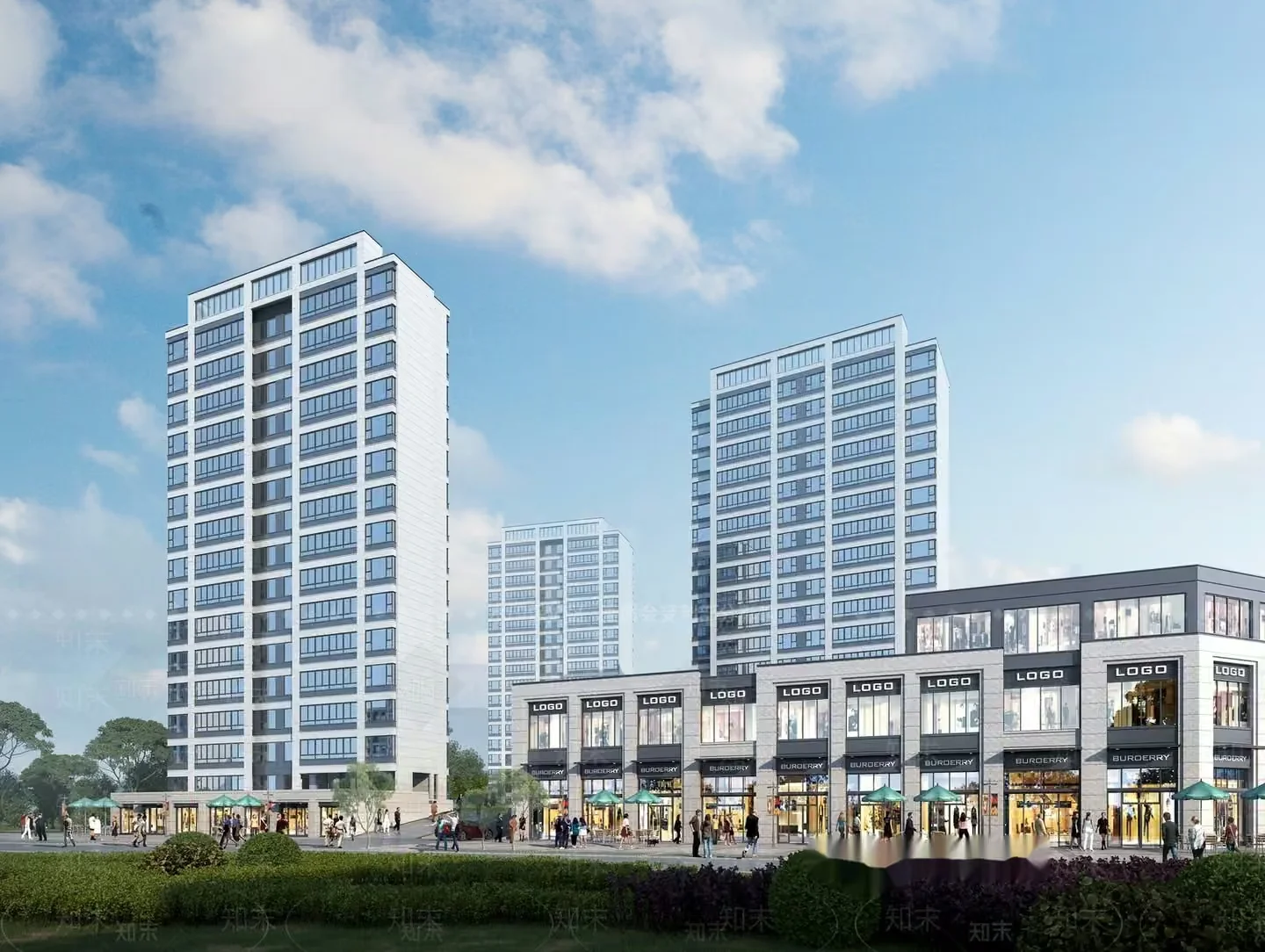 The Main Subject Is A Modern Cityscape 3D Model – 7518 – VRAY Render