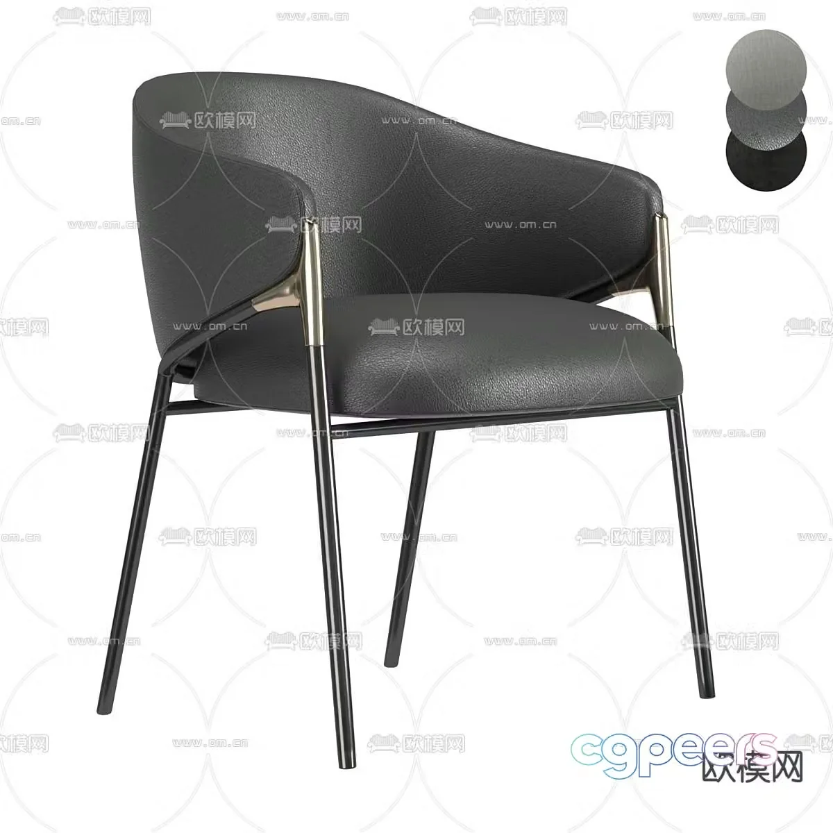 Hammer chair dining chair 3d model