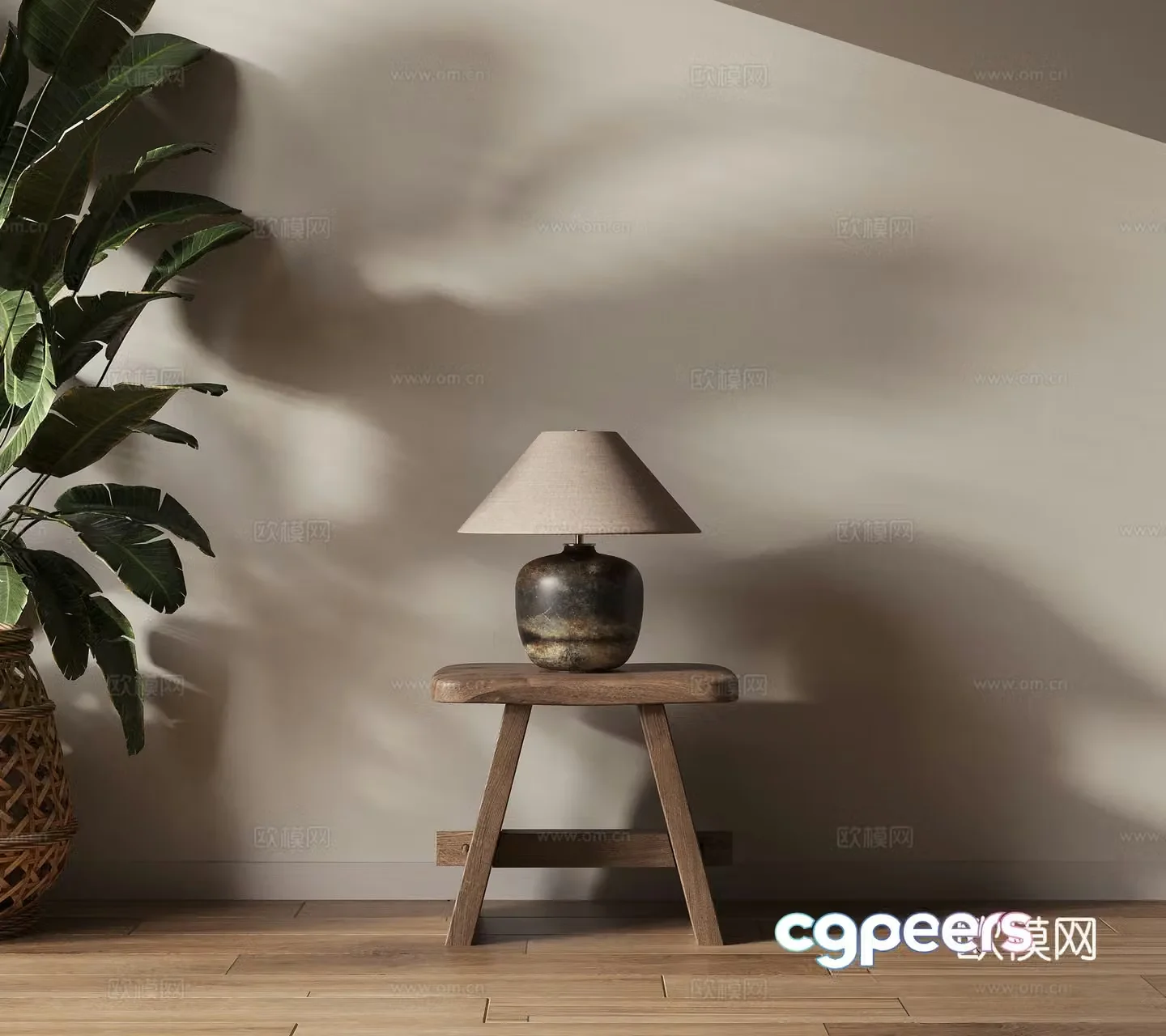 Table lamp side 3D model