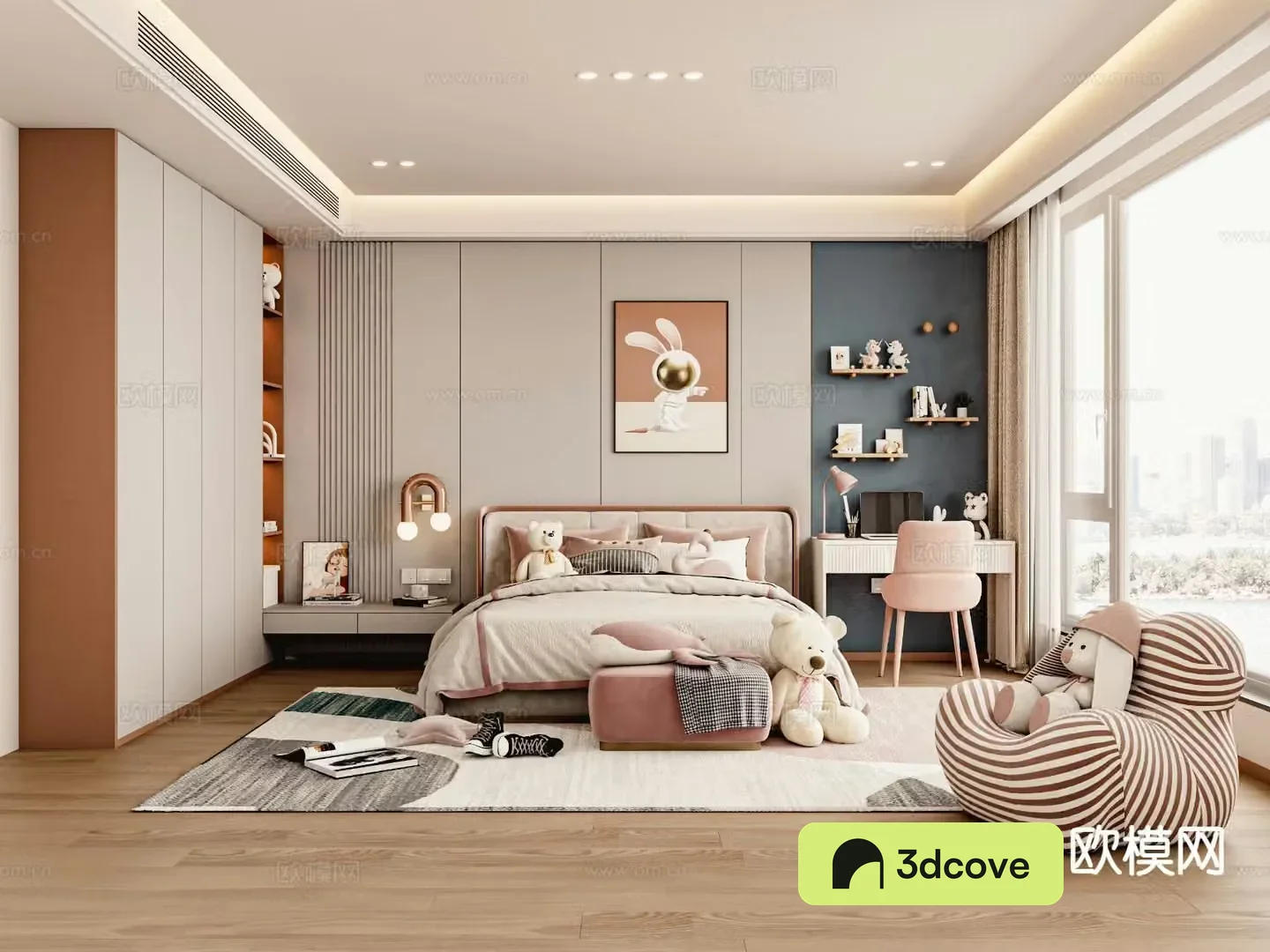 Modern girl’s room children’s room kid’s room