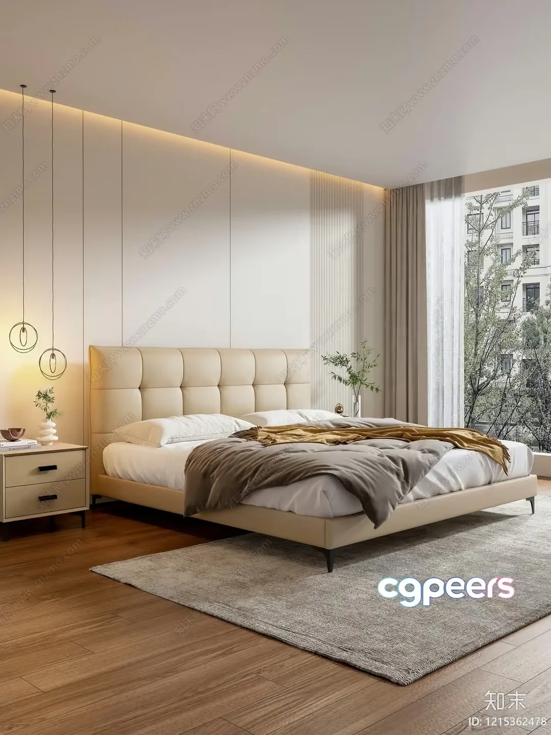Cozy Bedroom 3D Model – 11606 – VRAY Render