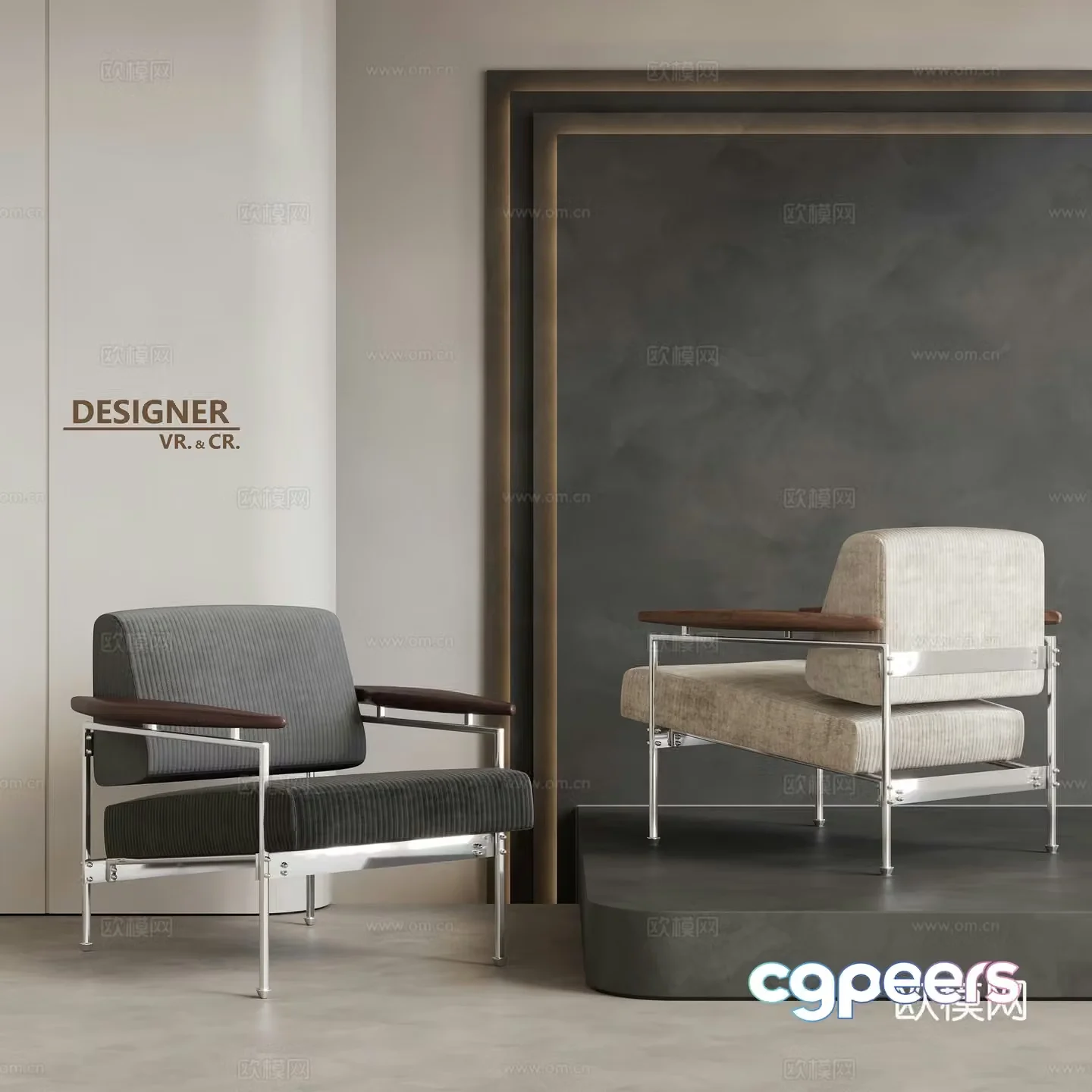 Modern leisure chair sofa chair 3d model