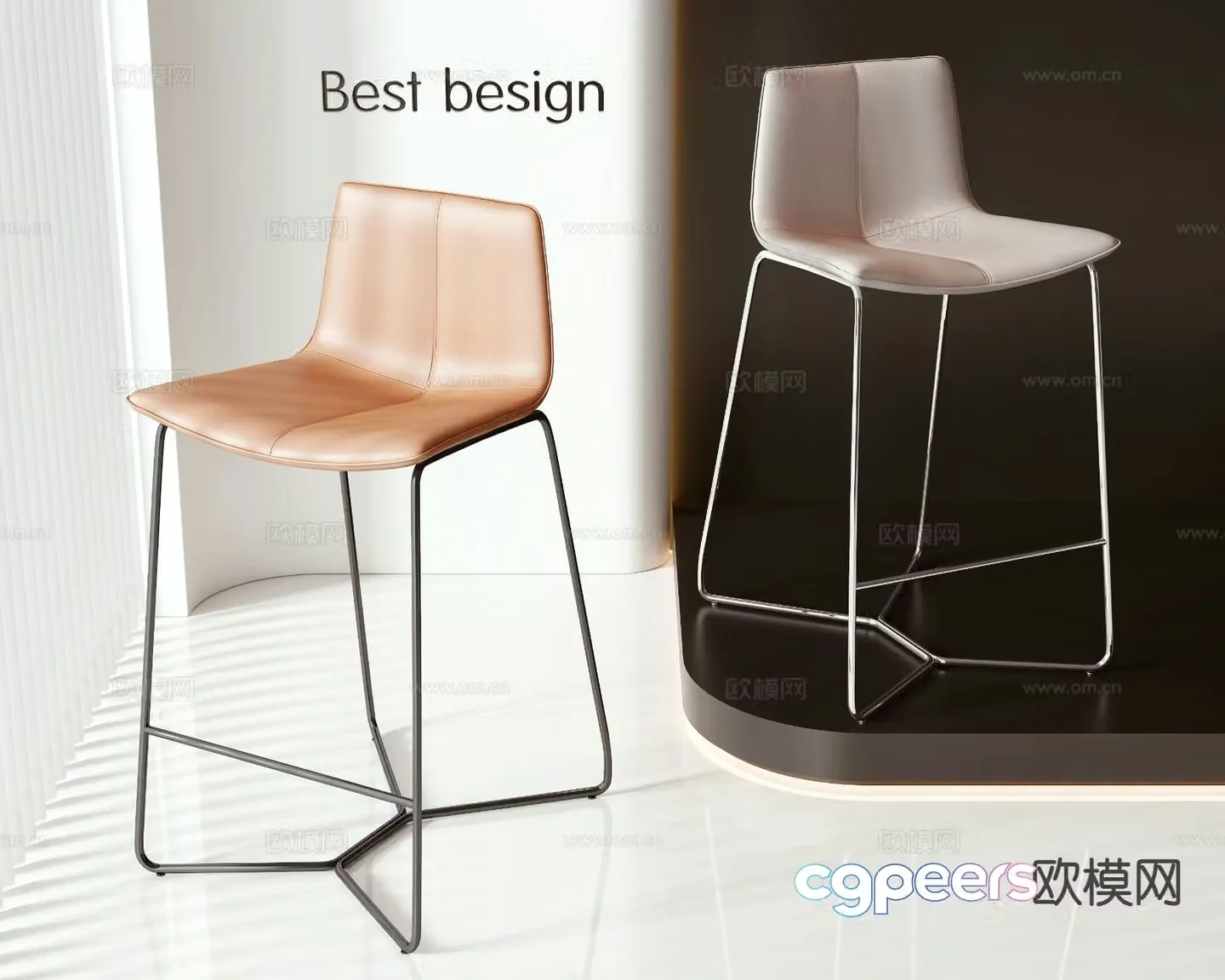Modern bar stool bar stool 3d model