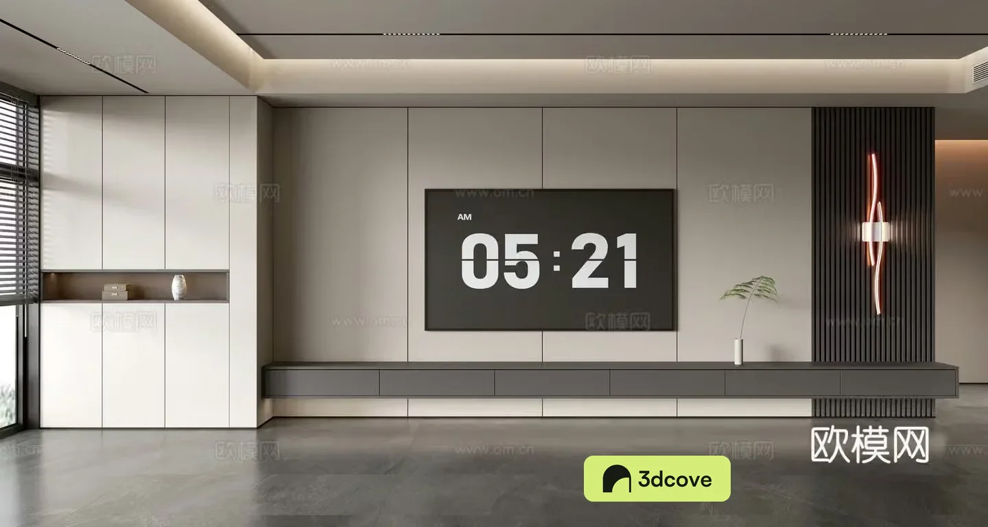 Modern TV background wall