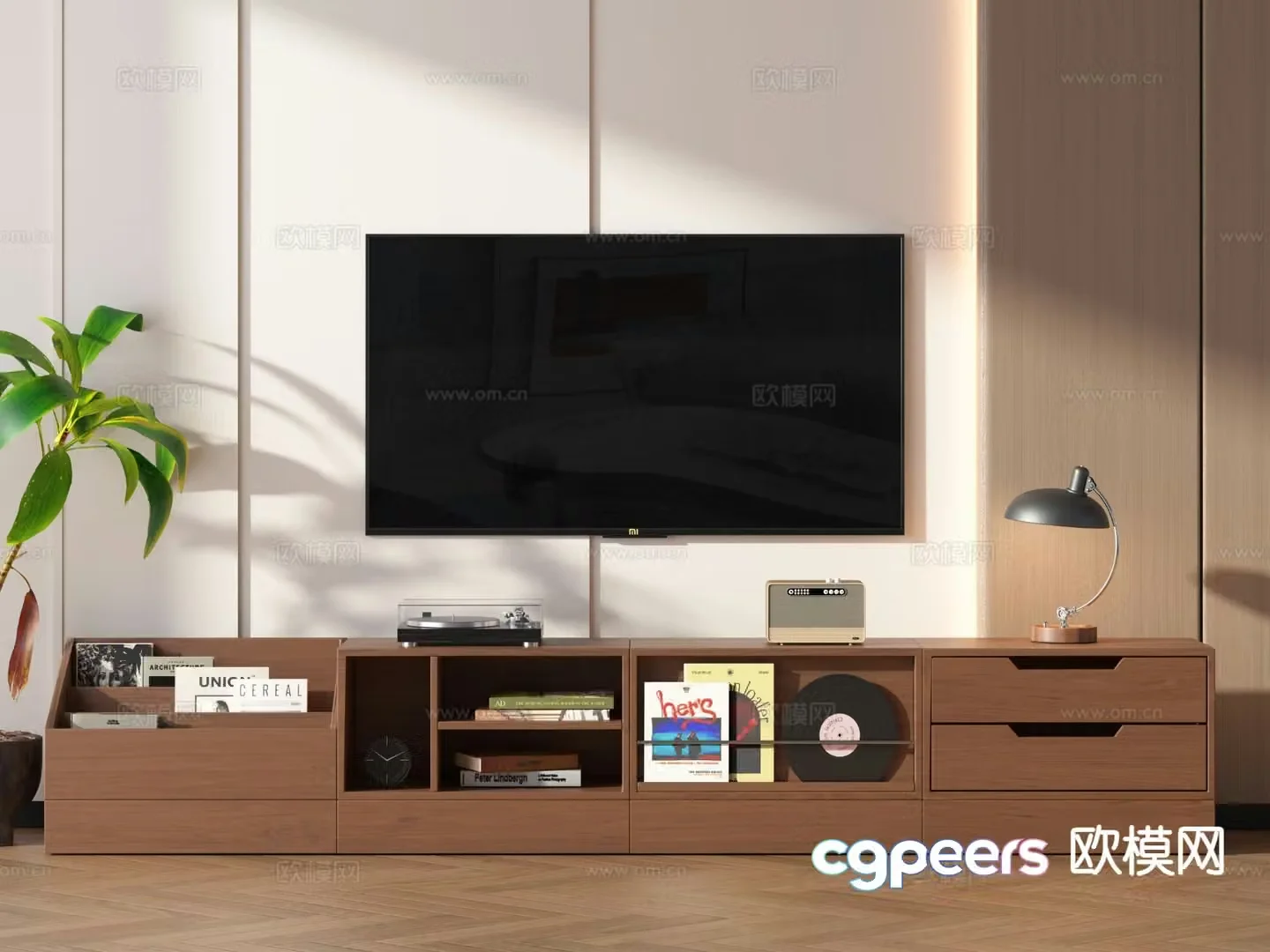 Medieval style TV cabinet 3D model