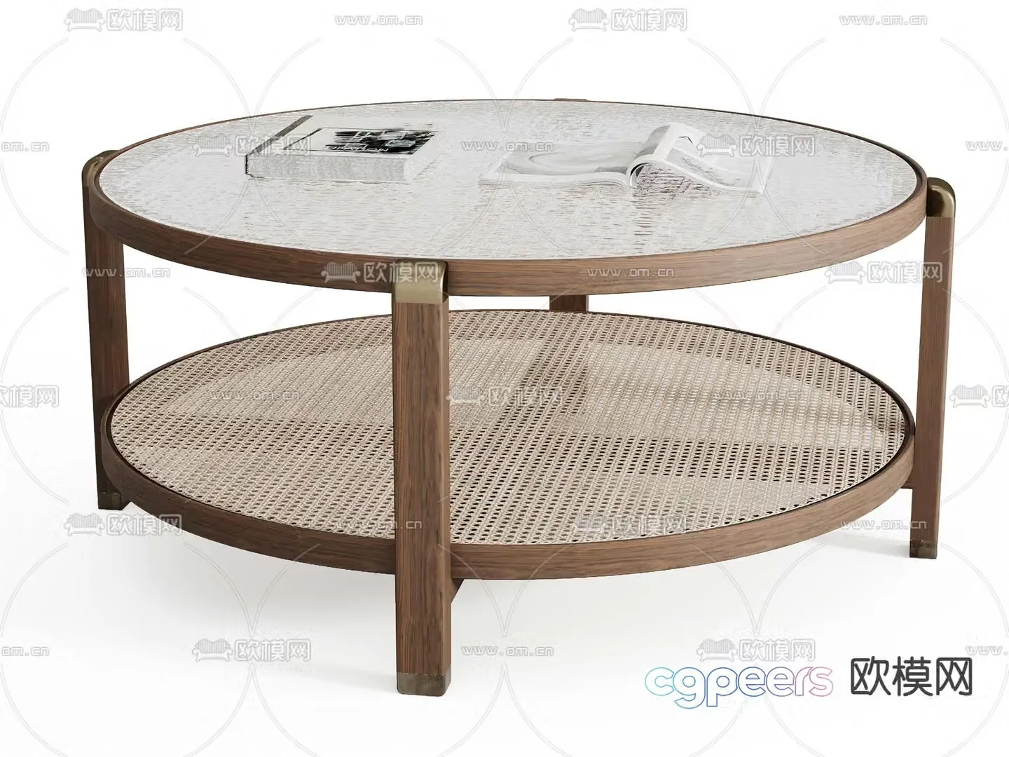 Wabi-sabi coffee table round coffee table 3d model