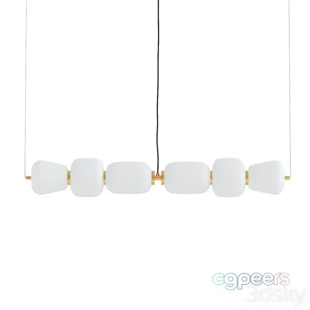 3ds Max Free – Kace 2 Light Kitchen Island Linear Pendant