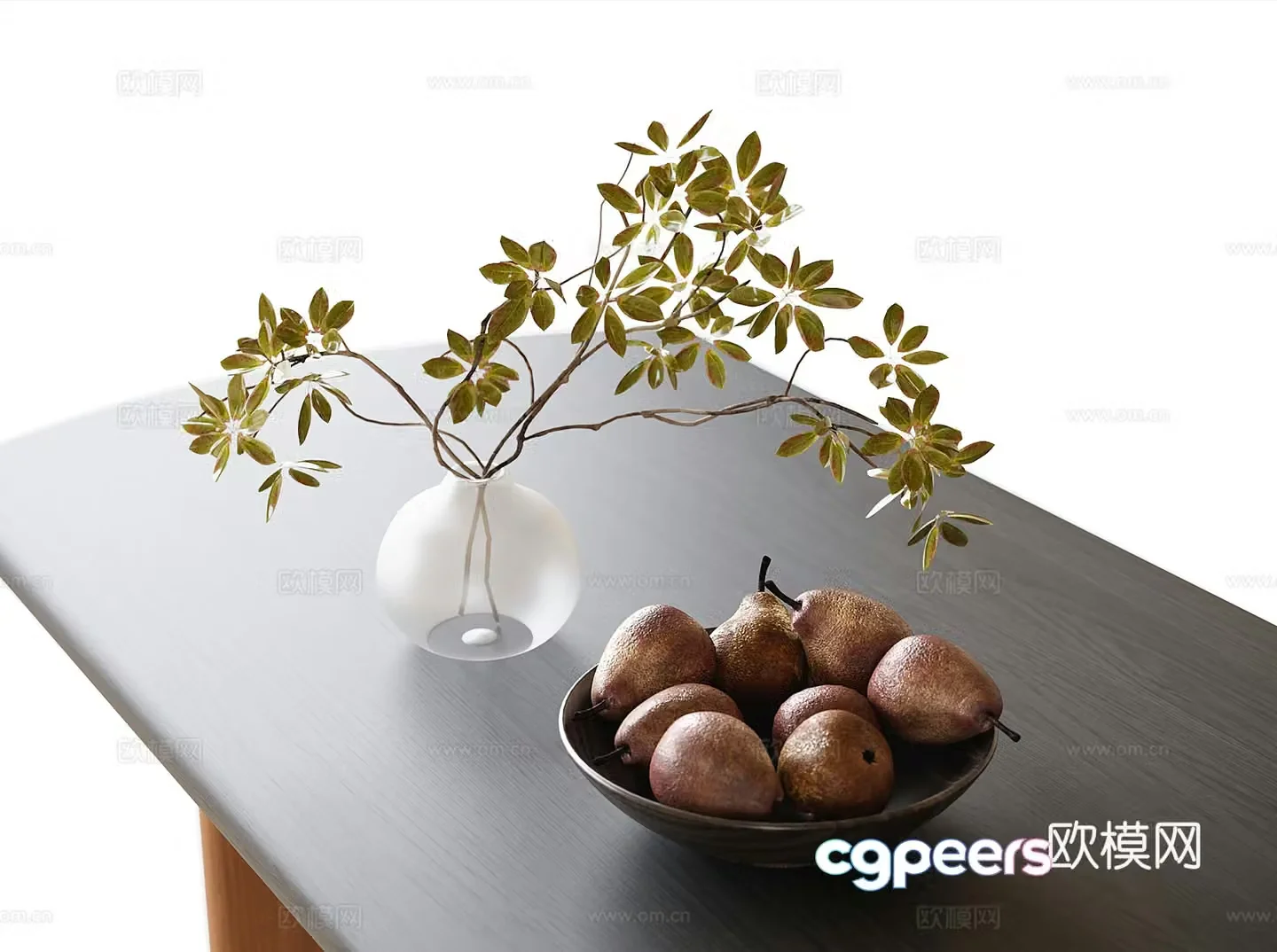 Modern dining table ornament 3d model