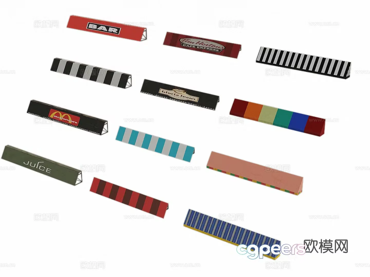 Awning awning raining billboard 3D model