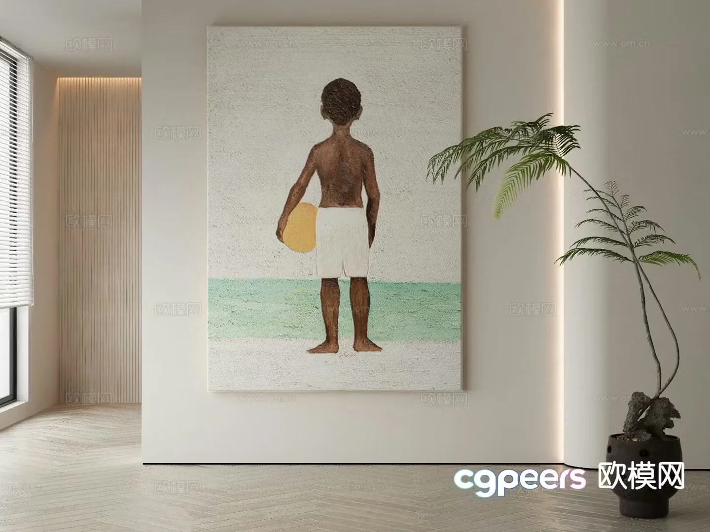 Decorative painting figure painting hanging painting 3D model