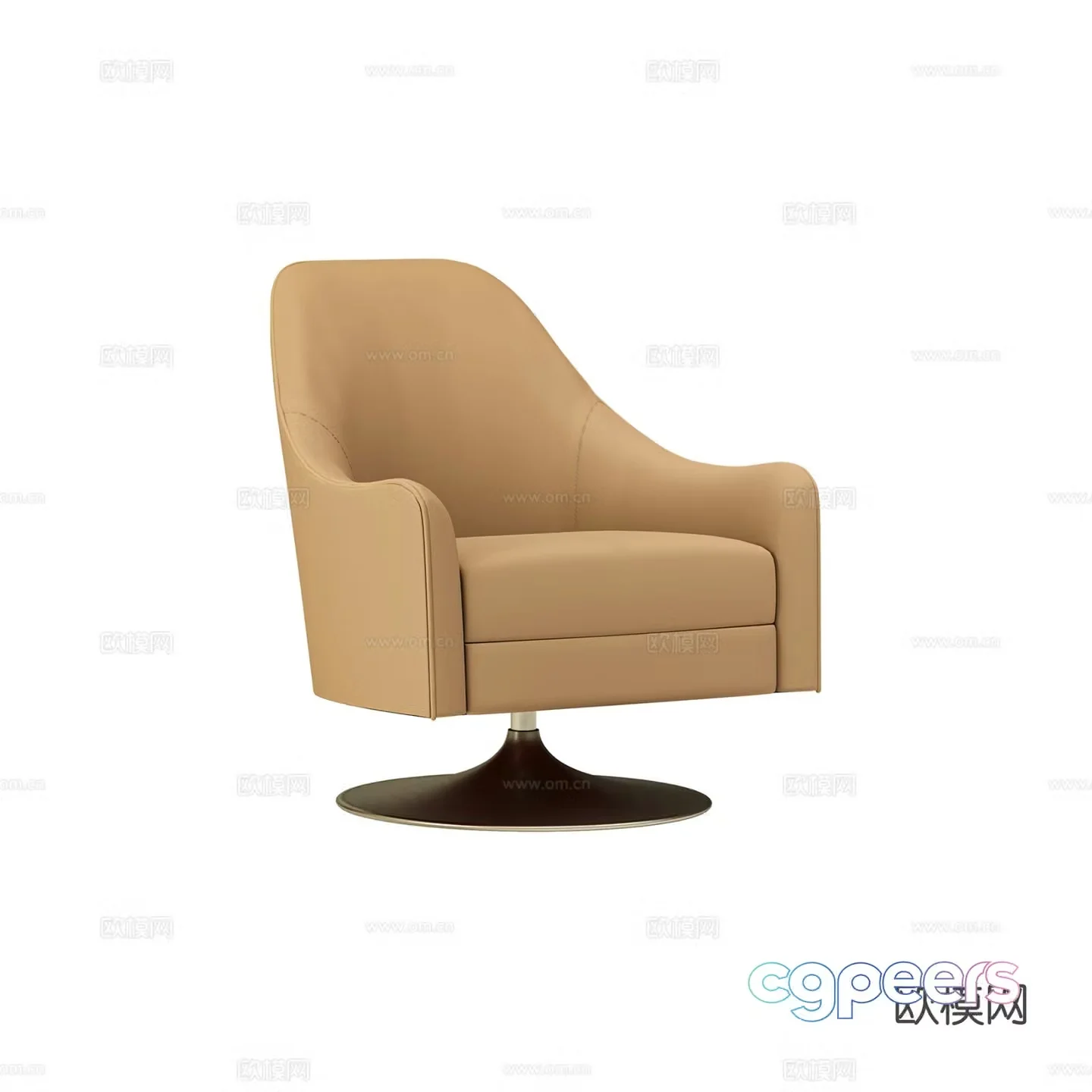 Modern leather chair lounge chair 3d model