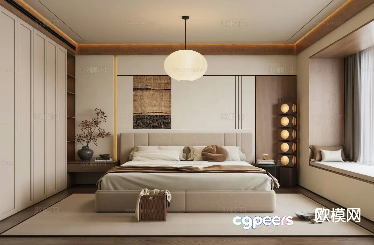 Medieval style bedroom master bedroom 3d model