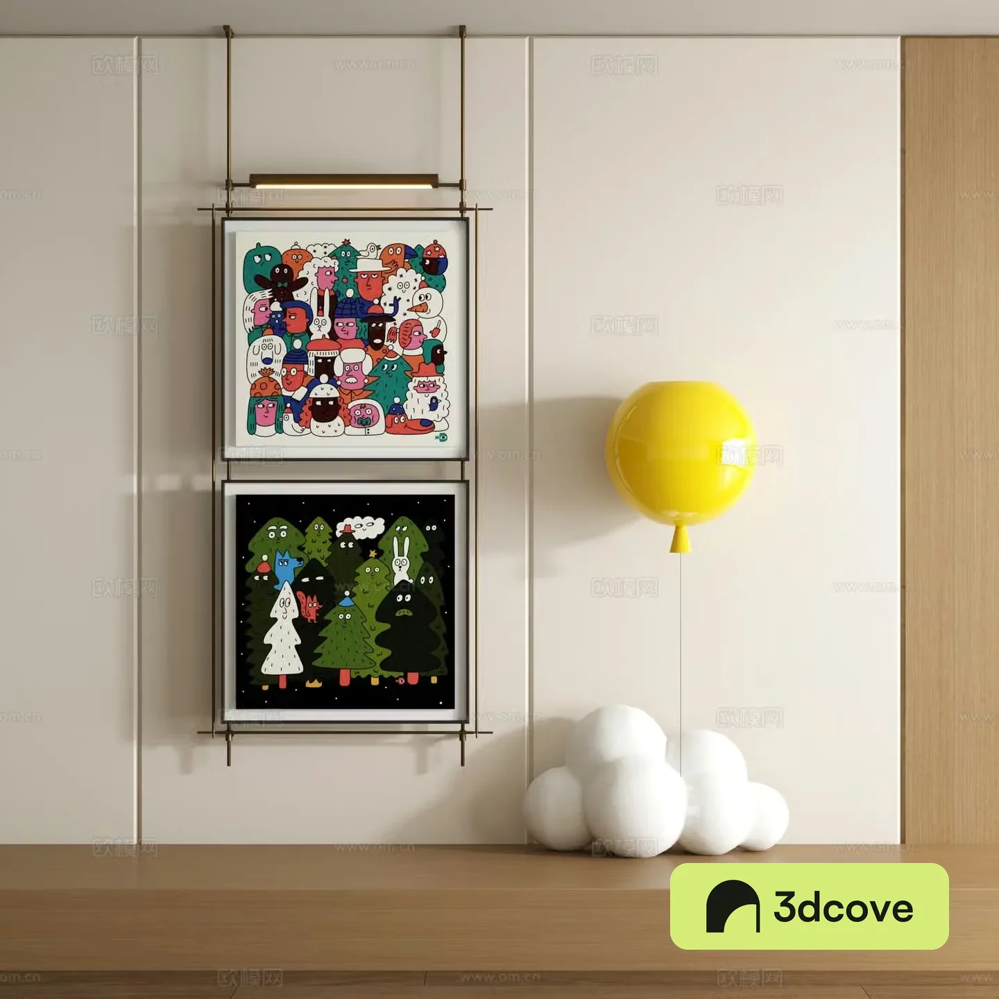 Modern graffiti decorative painting
