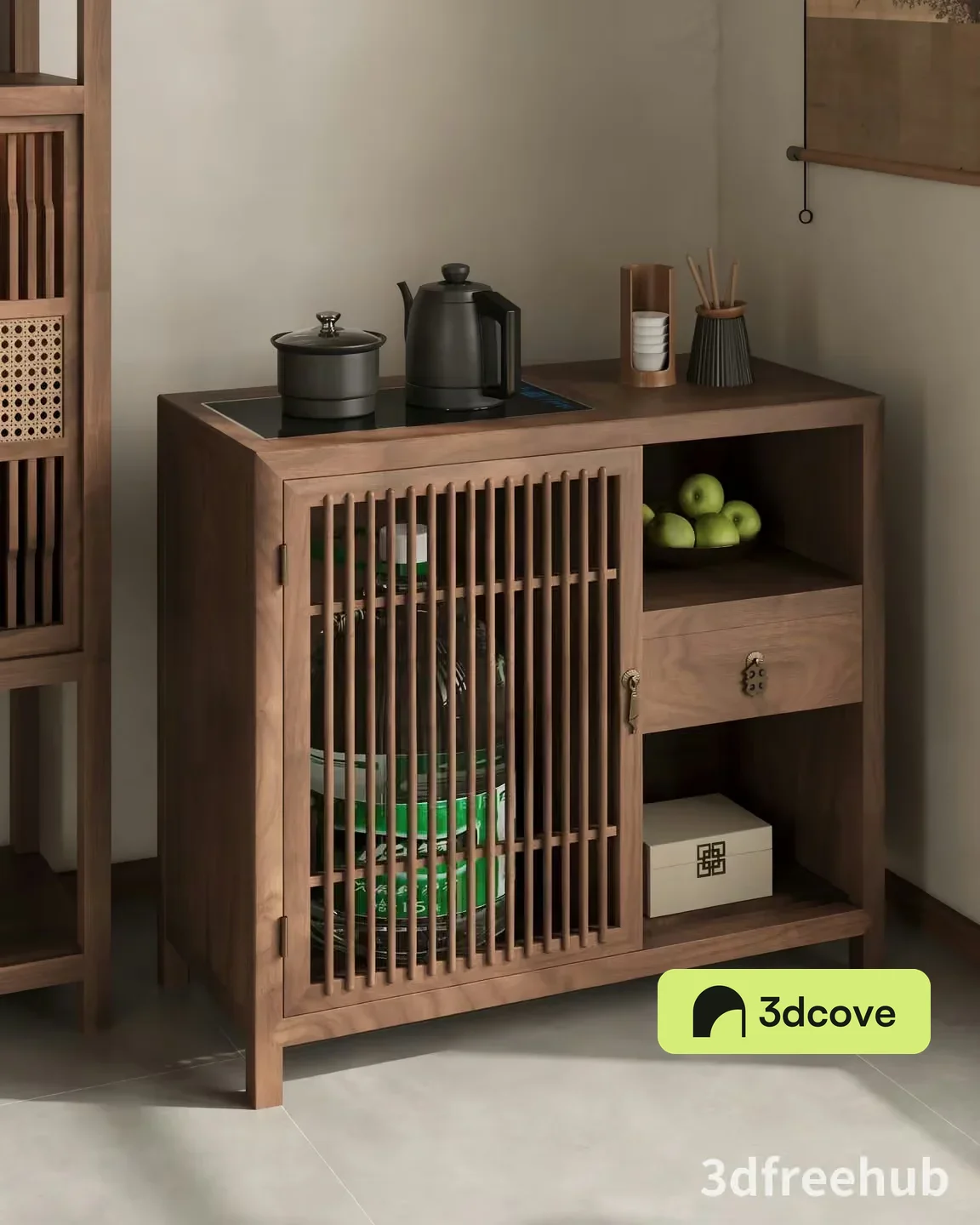 Wooden Cabinet With Drawers