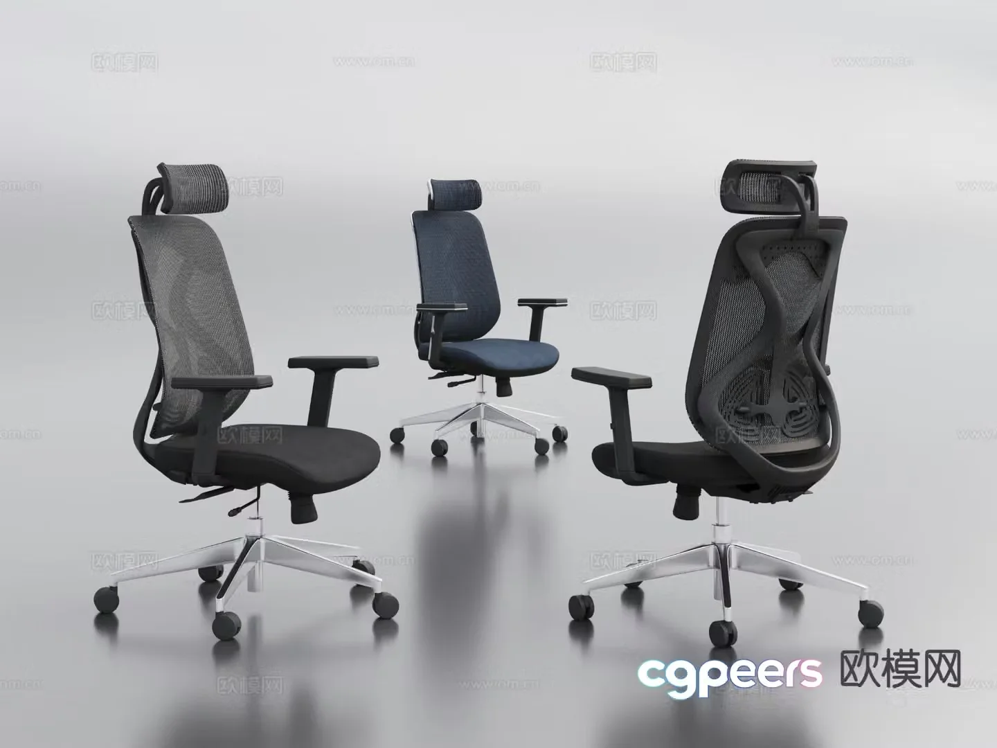 Modern office chair staff chair 3d model