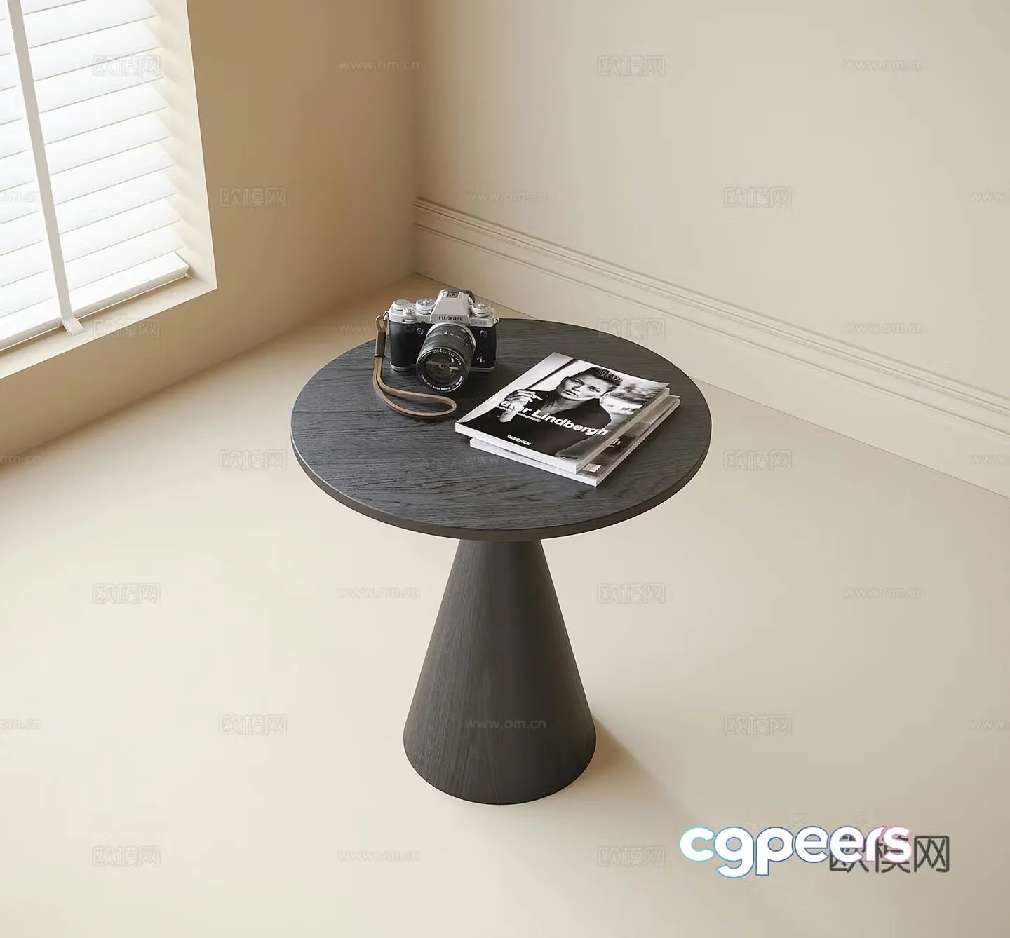 Modern round side faces side faces corner faces 3D model