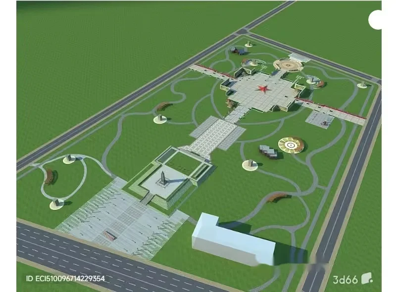 A 3D Architectural Model Of A Building Or Structure 3D Model – 2093 – VRAY Render
