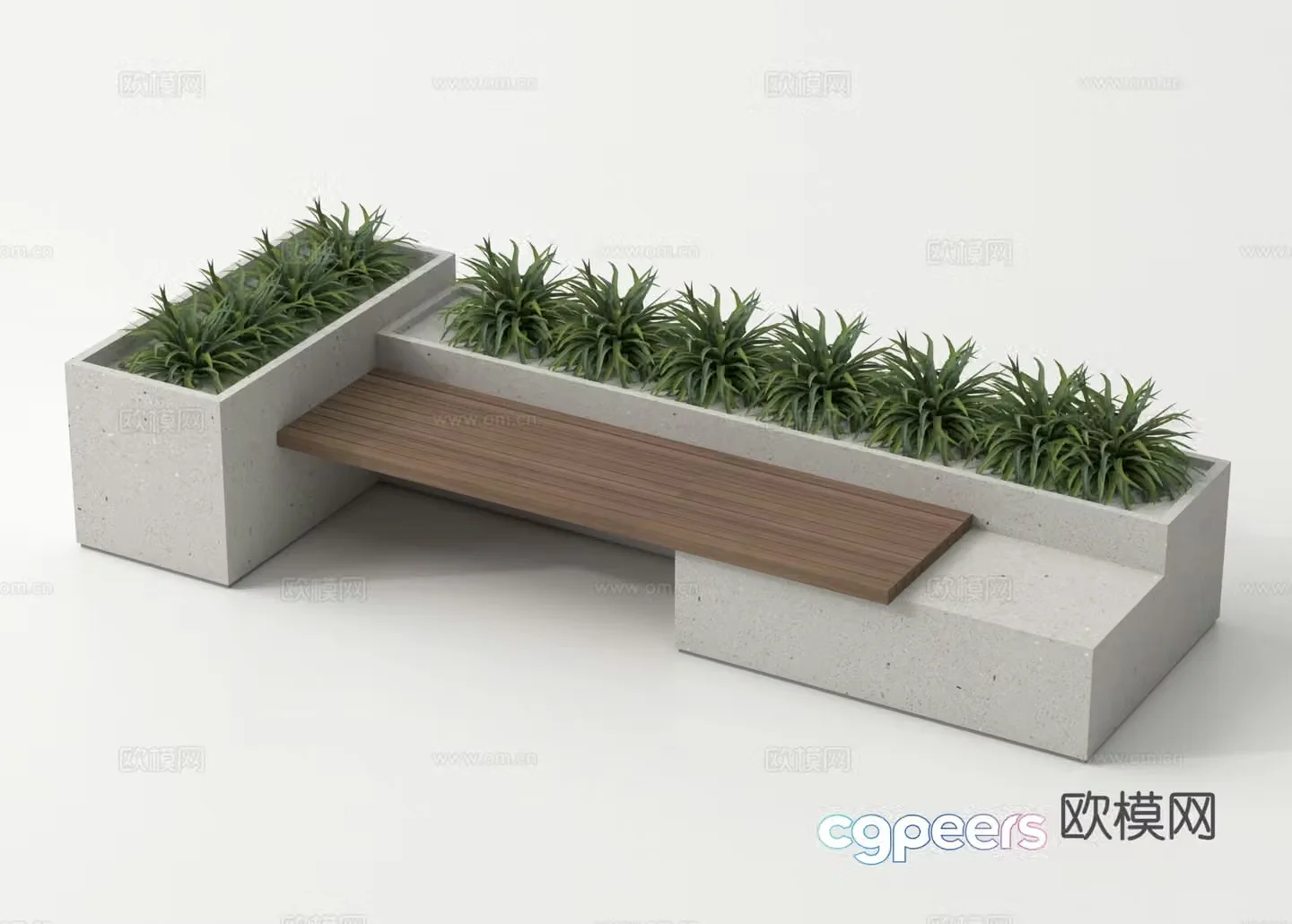 Landscape seats Park seats Public seats Outdoor seats 3d model