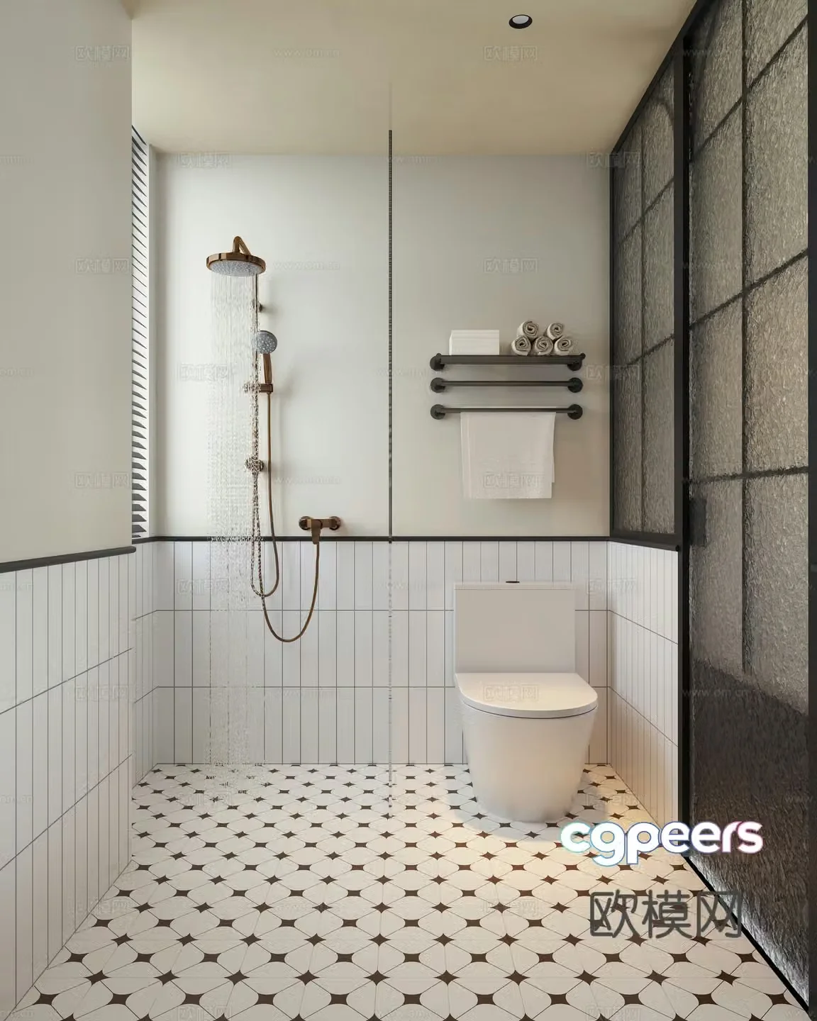 French bathroom 3d model