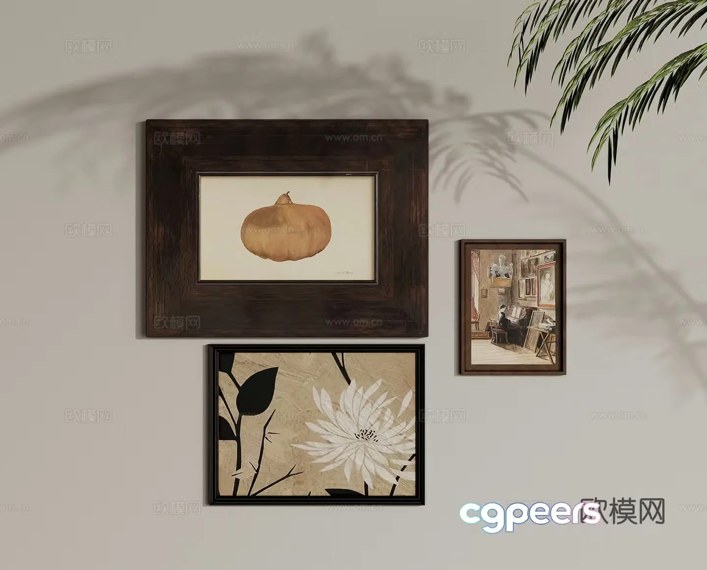 Combination hanging painting 3D model