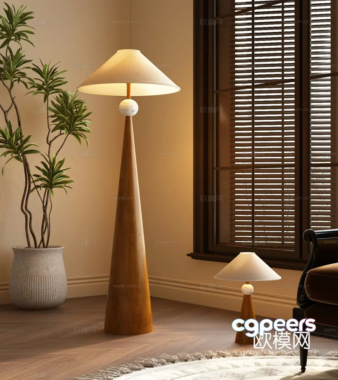 Modern medieval floor lamp Modern floor lamp 3d model