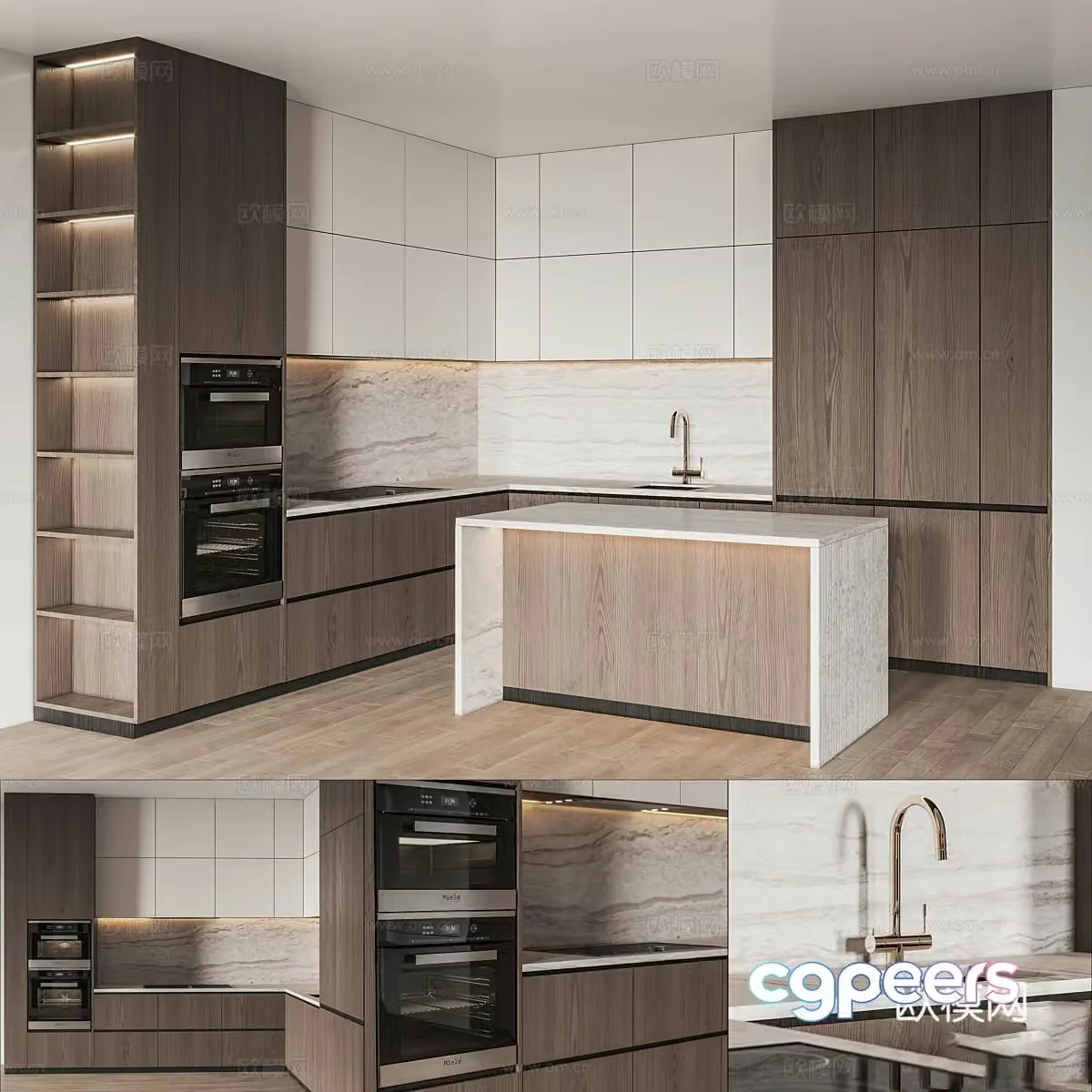 Modern Italian minimalist cabinet 3d model