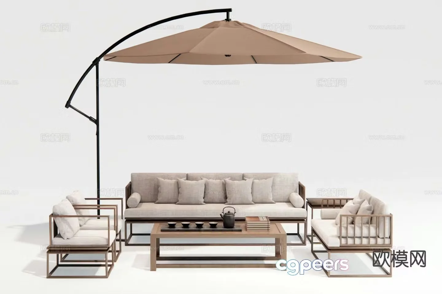 Chinese outdoor sofa modular sofa d model