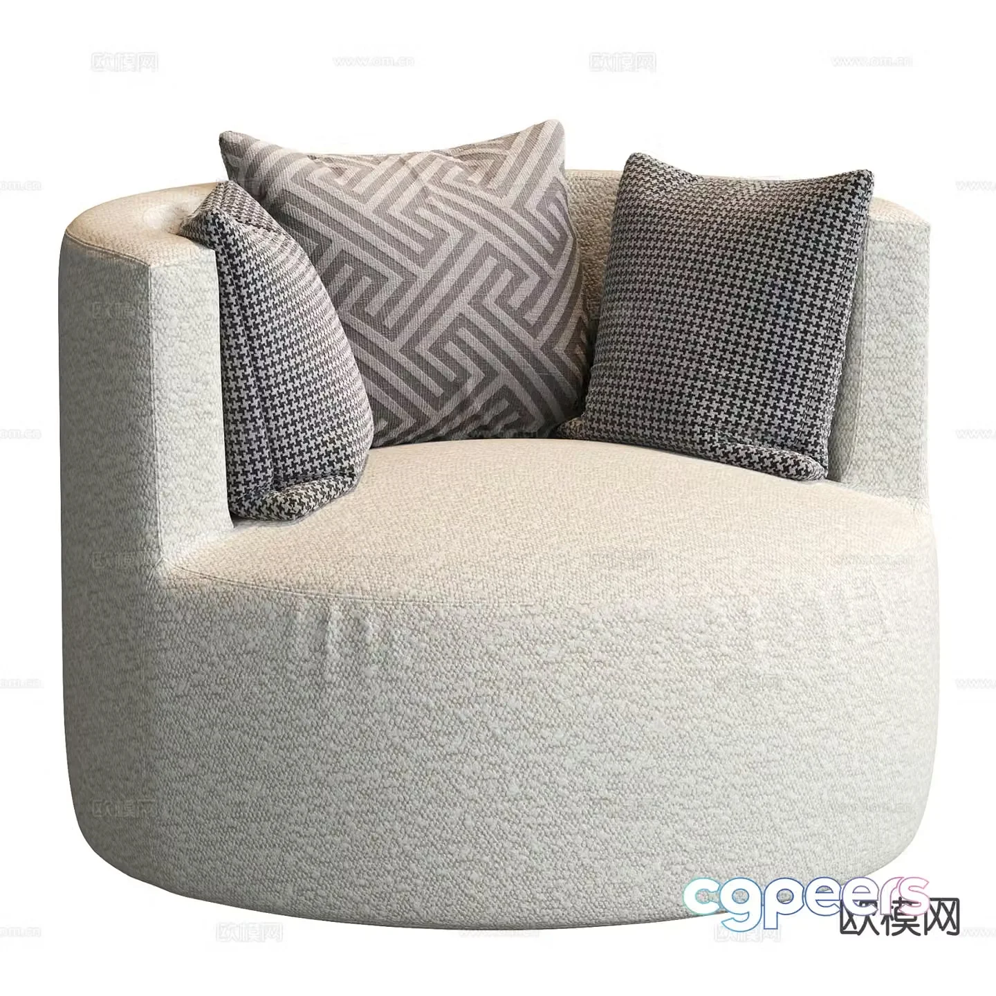 Modern single sofa leisure sofa 3d model