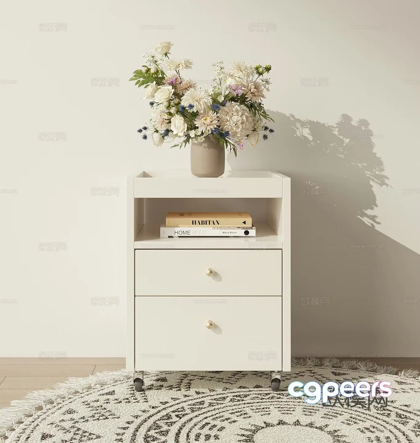 Bedside table 3d model