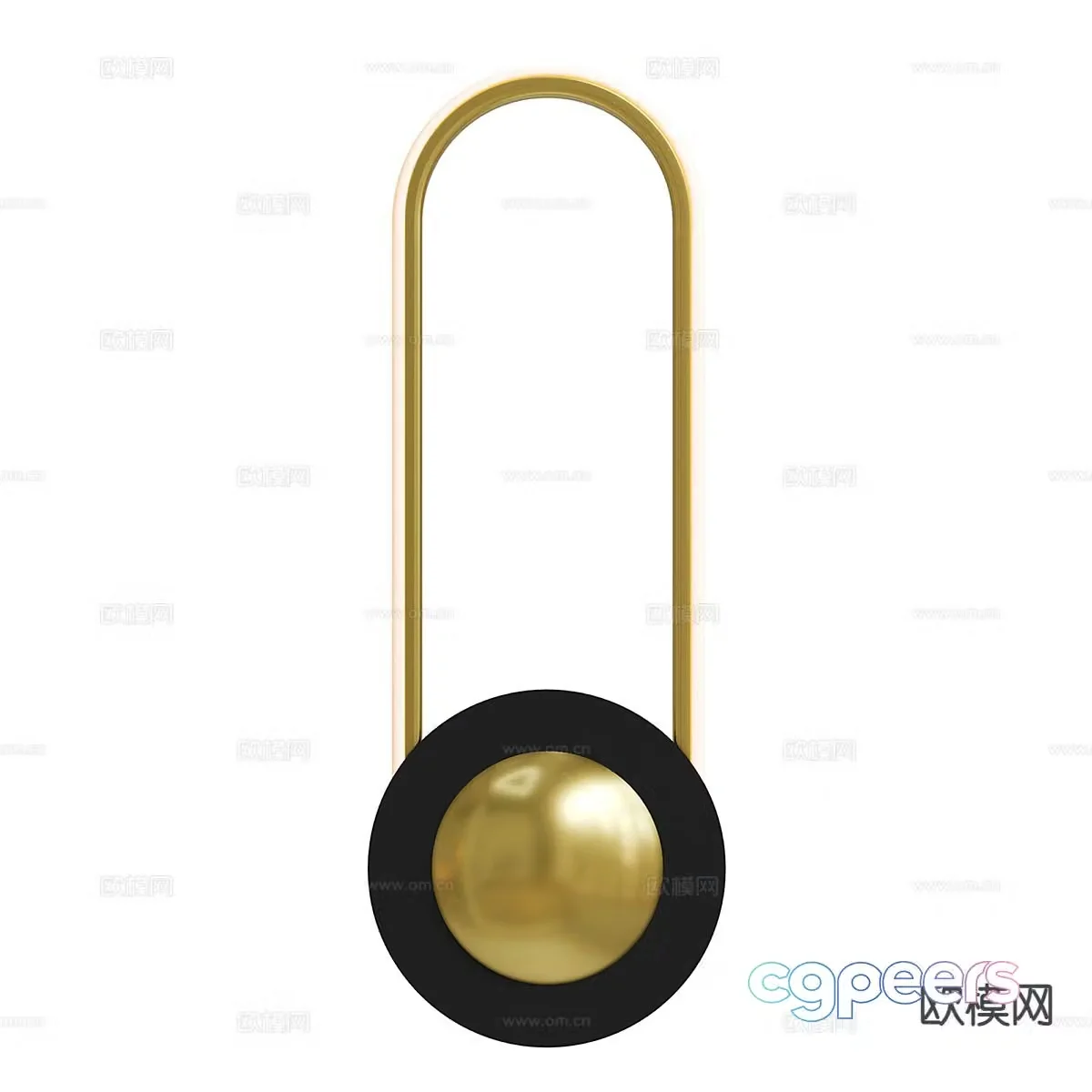 Light luxury simple wall lamp 3D model