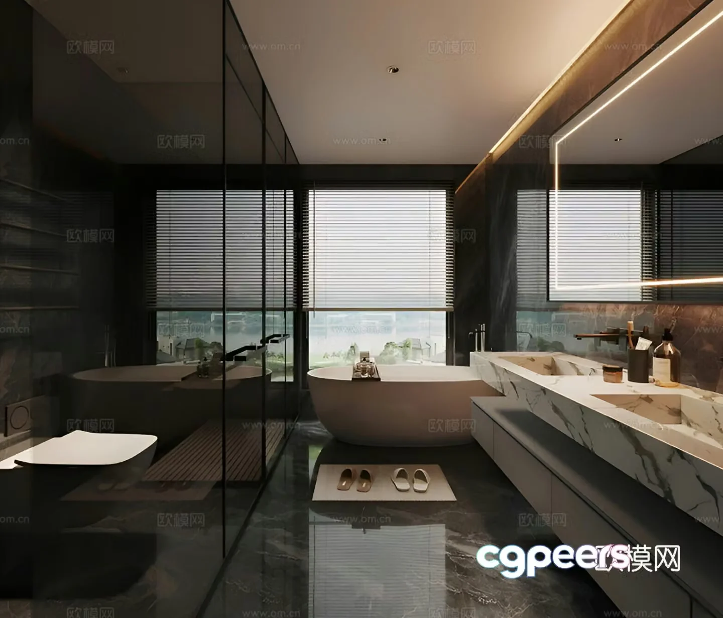 Modern Italian bathroom 3d model