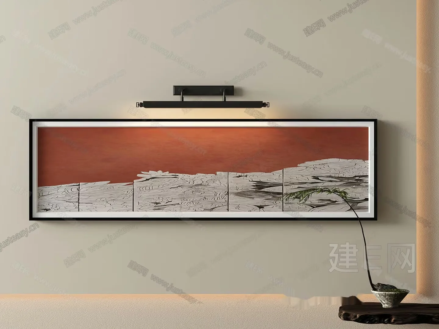 Modern Wall Art 3D Model – 2214 – VRAY Render