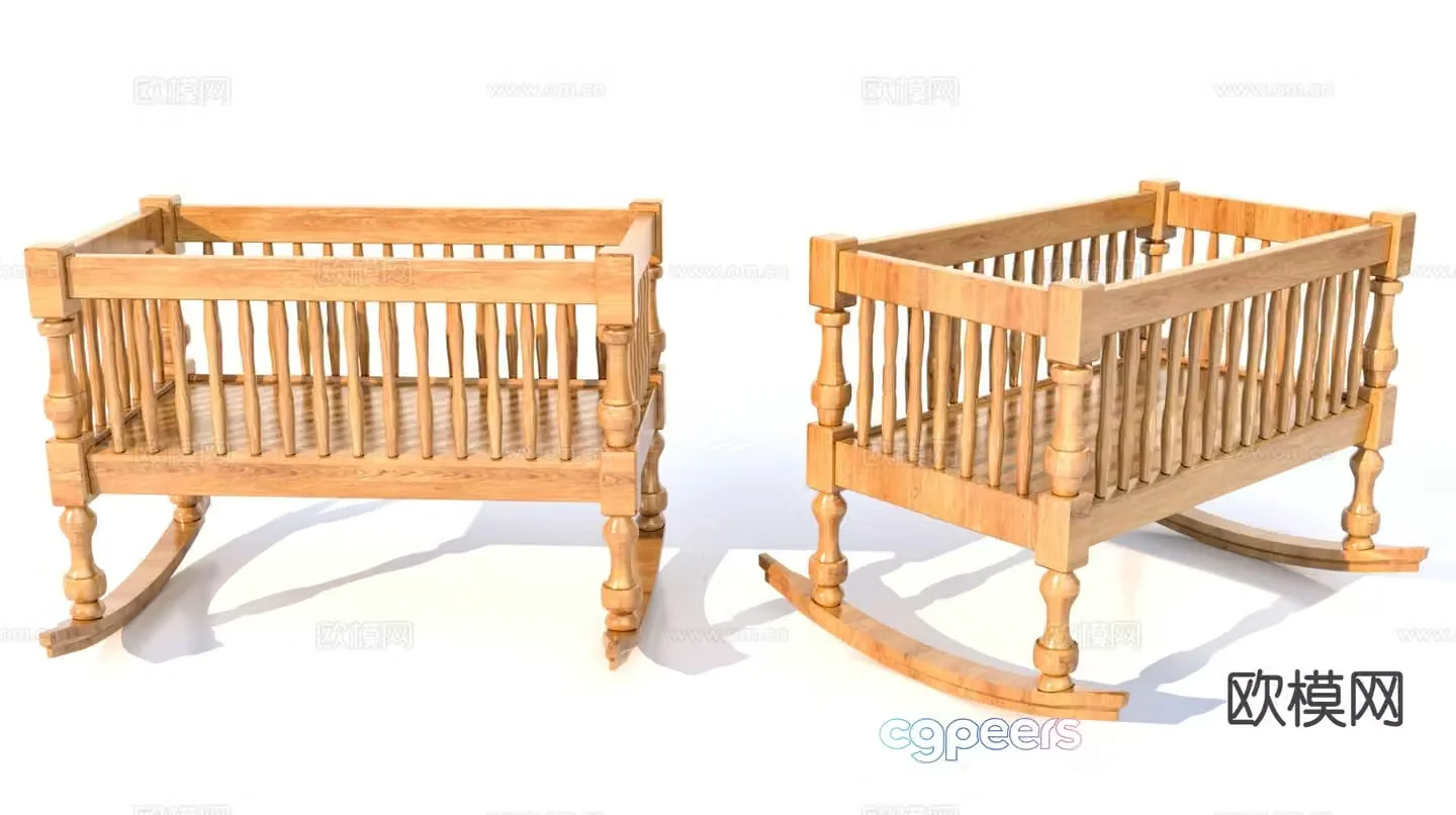 American crib shaker 3d model