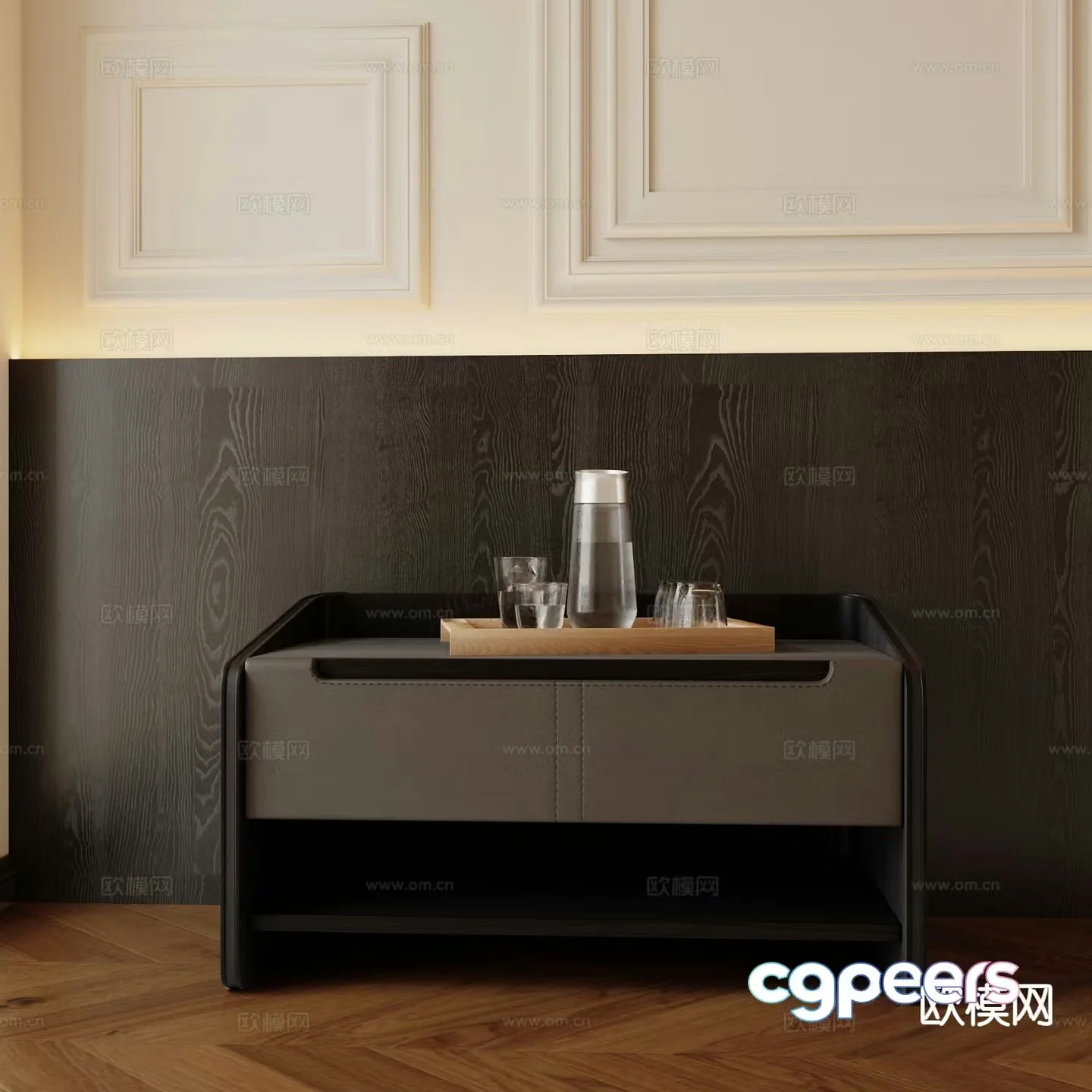 Modern bedside table 3d model