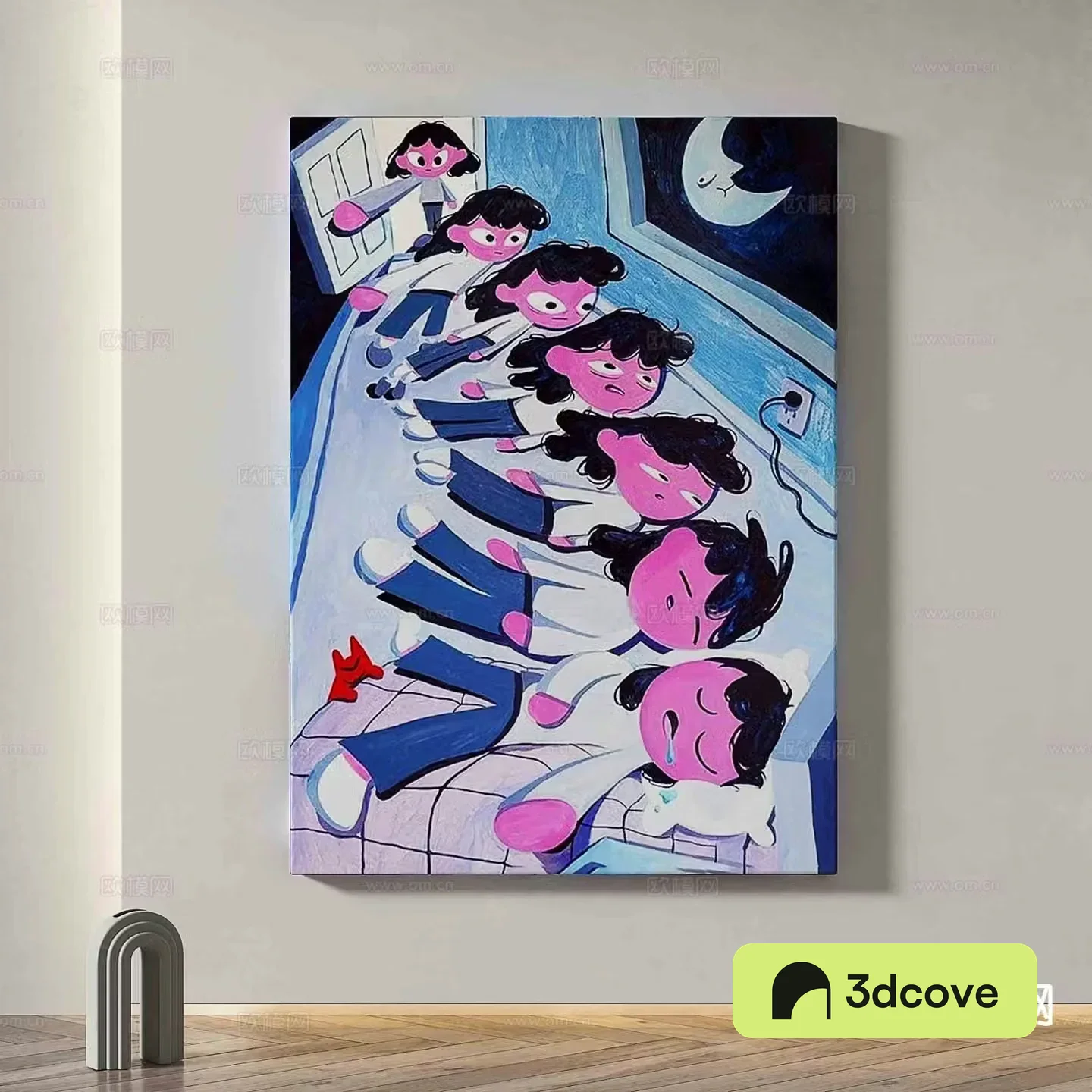 Cartoon character painting abstract painting decorative painting