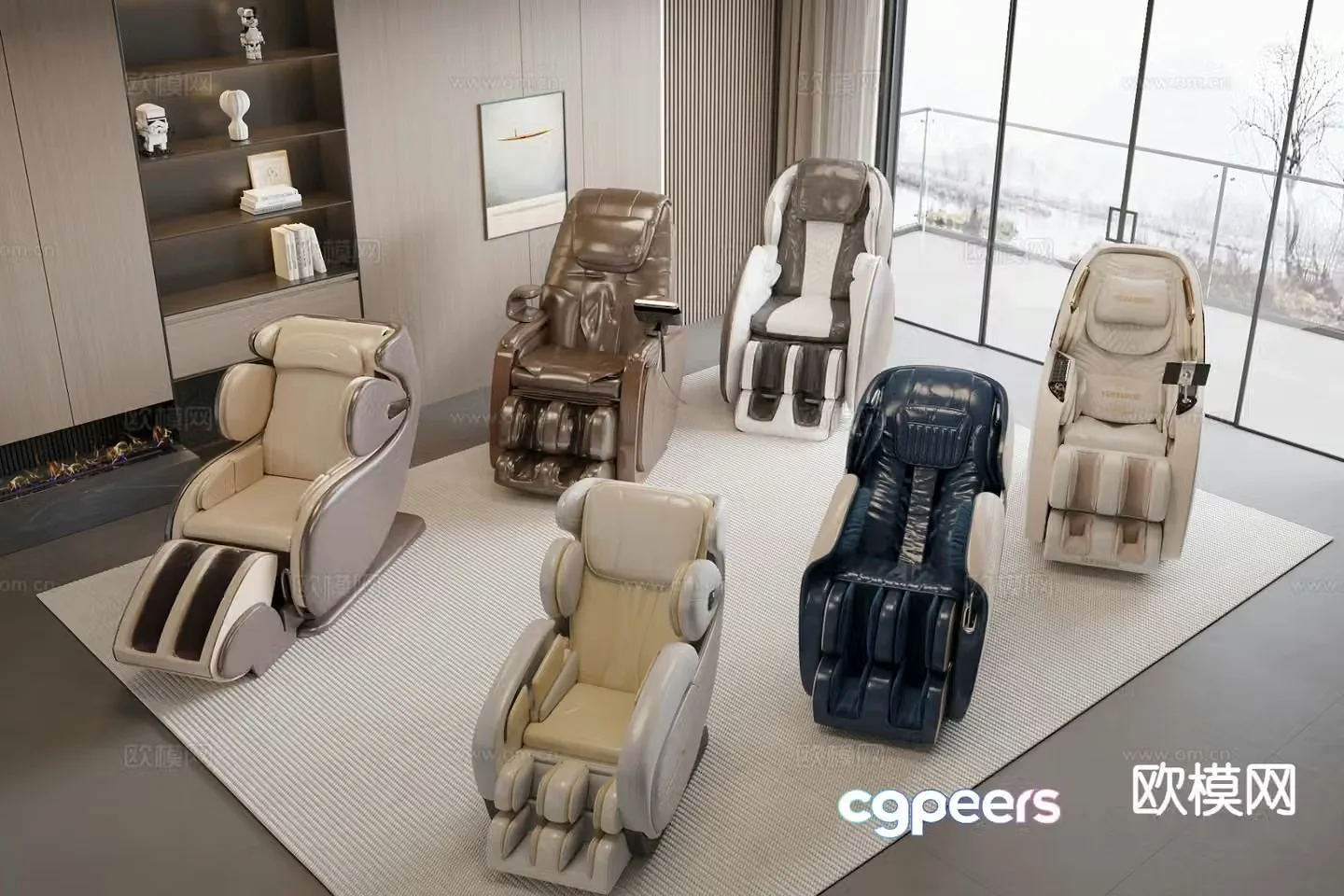 Modern massage chair 3d model