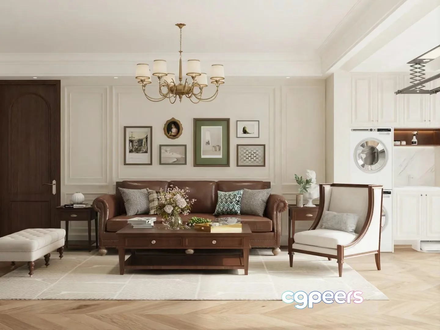 Modern Living Room 3D Model – 10415 – VRAY Render