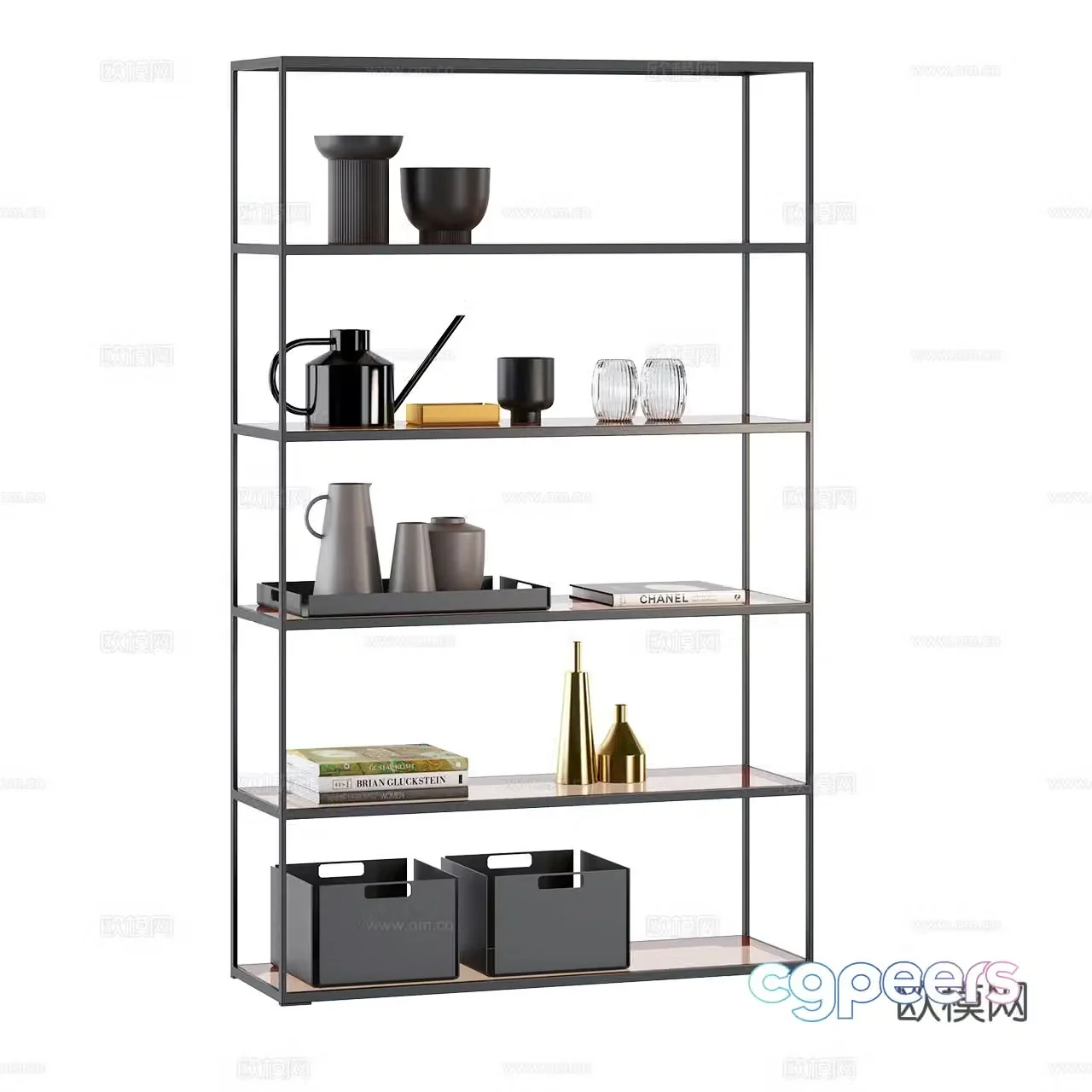 Christine Minimalist Bookshelf Storage Shelf Display Shelf Decorative Shelf Shelf 3D Model