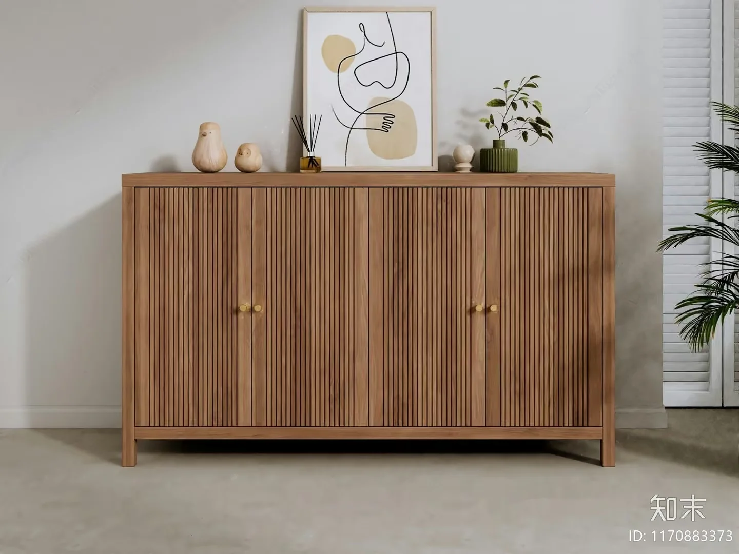 Wooden Cabinet 3D Model – 17153 – VRAY Render