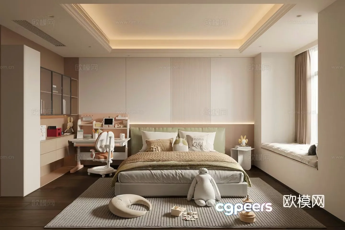 Modern girl room 3d model
