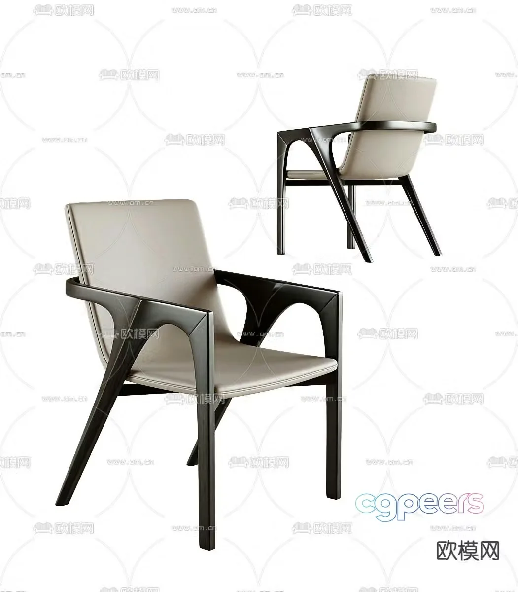 Modern chair dining chair 3d model
