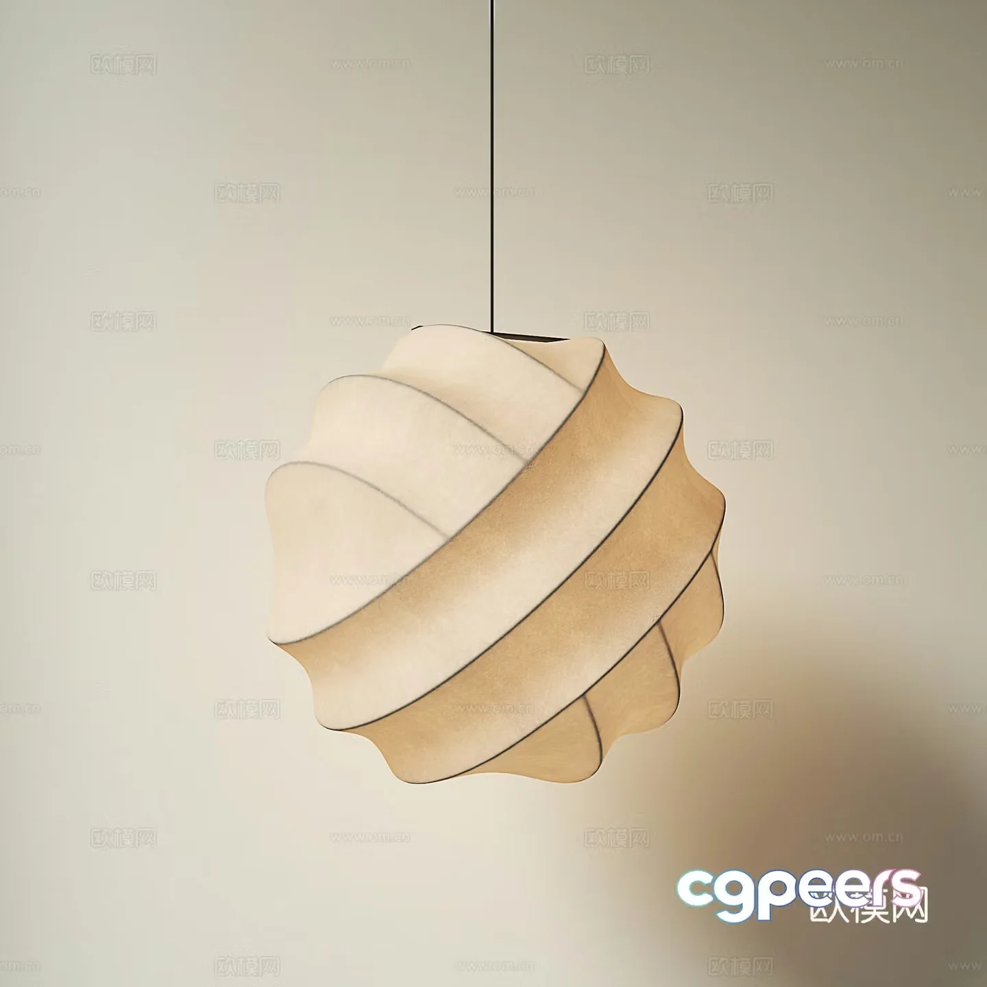 Wasabi Chandelier Japanese Chandelier B&B Decorative Chandelier Minimalist Restaurant Chandelier 3D Model