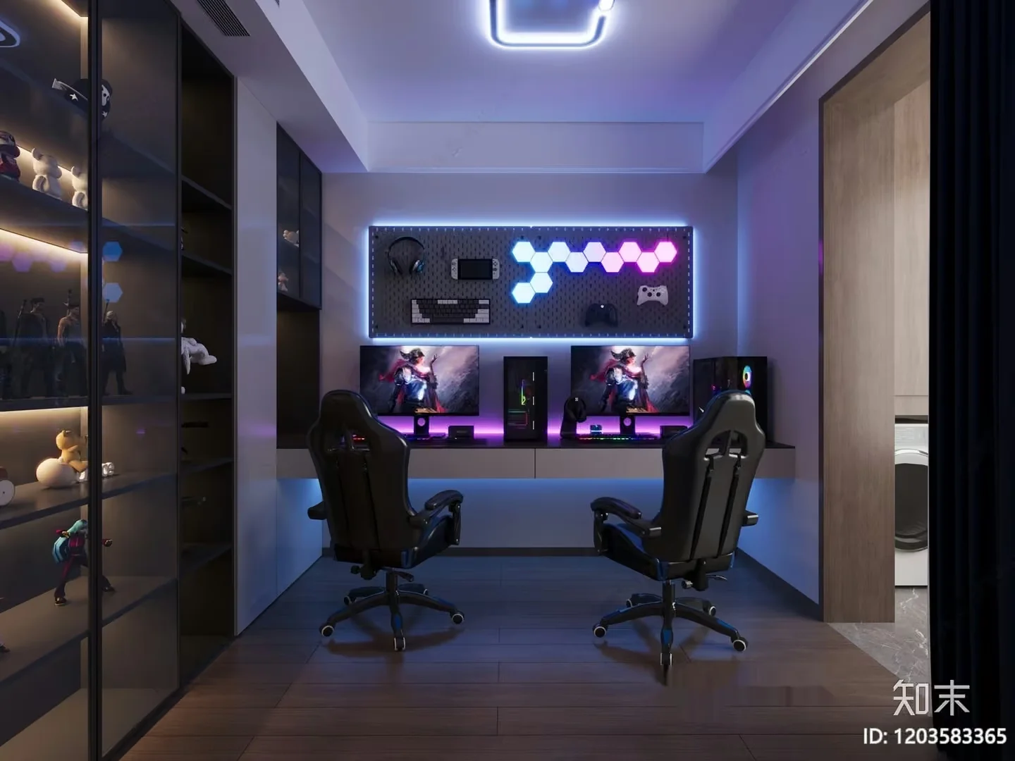 Modern Gaming Room 3D Model – 9087 – VRAY Render